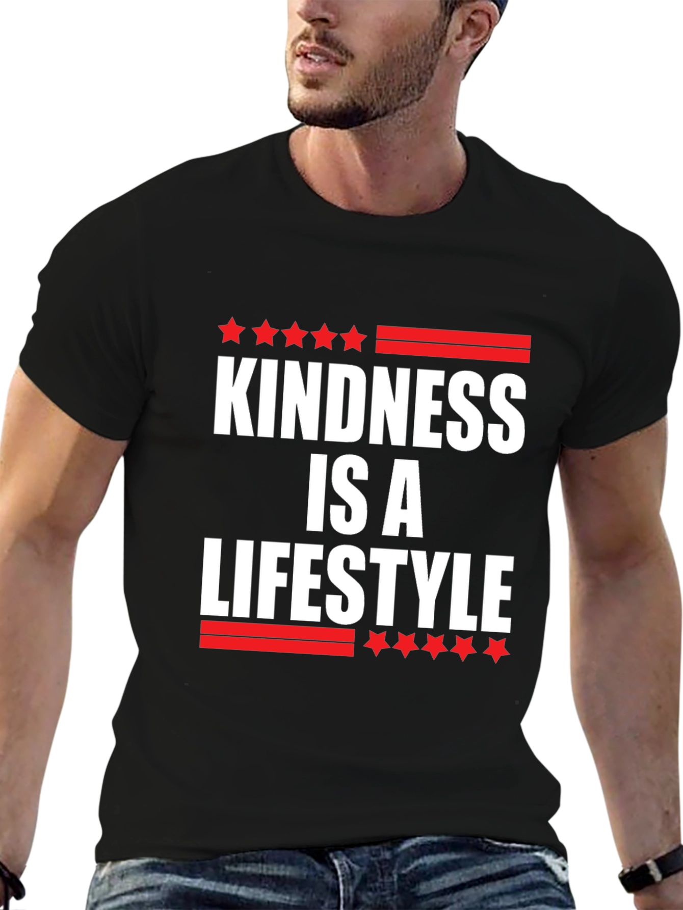 Black Kindness Is A Lifestyle Graphic T-Shirt view 6