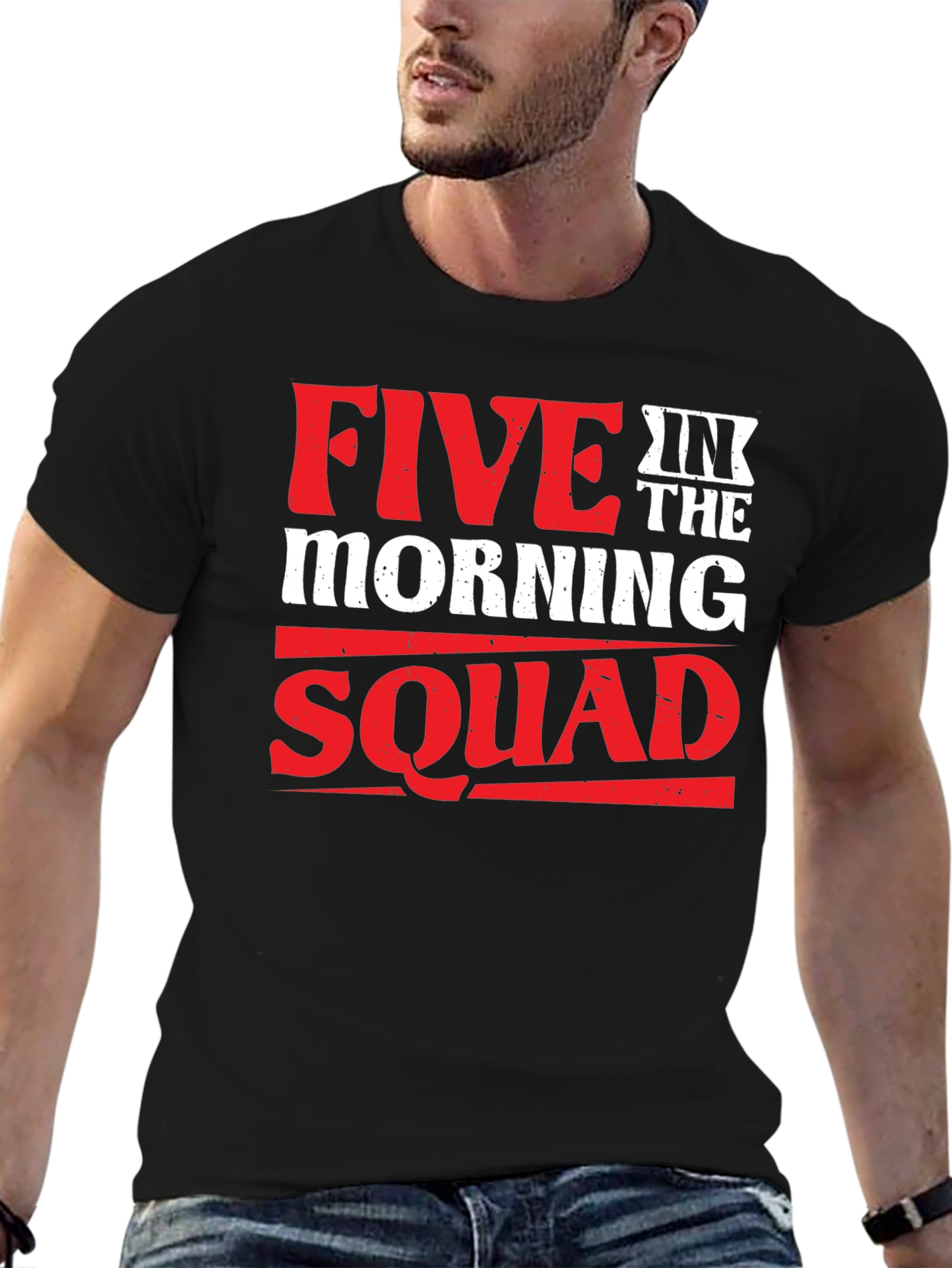 Black Five in the Morning Squad Black T-Shirt view 6
