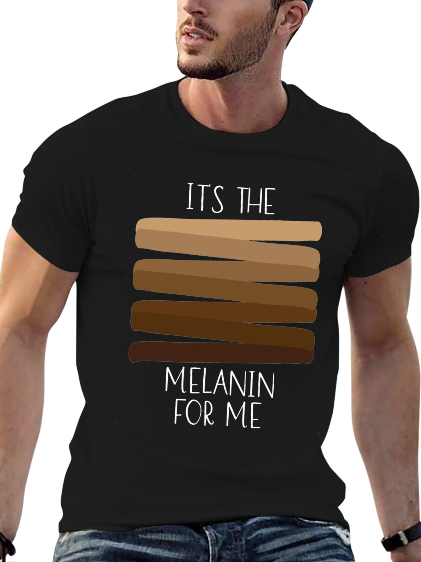 Black It's the Melanin for Me Graphic T-Shirt view 6