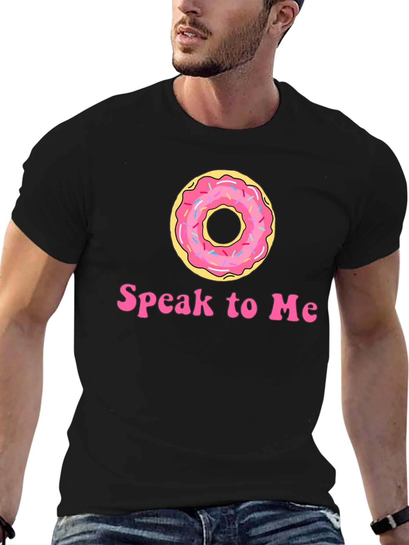 Black Donut Speak To Me Black T-Shirt view 6