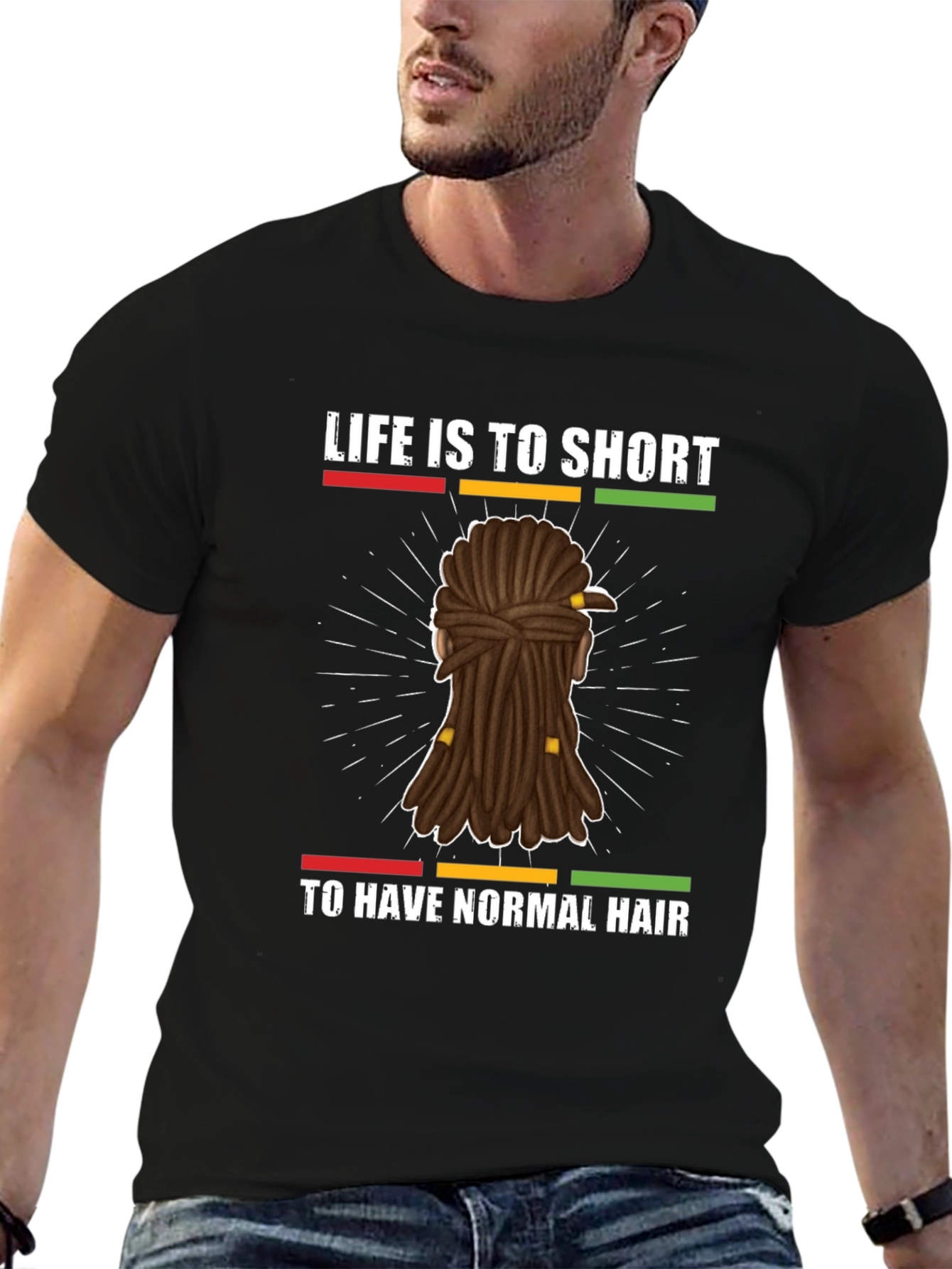 Black Life is Too Short to Have Normal Hair Graphic Tee view 6