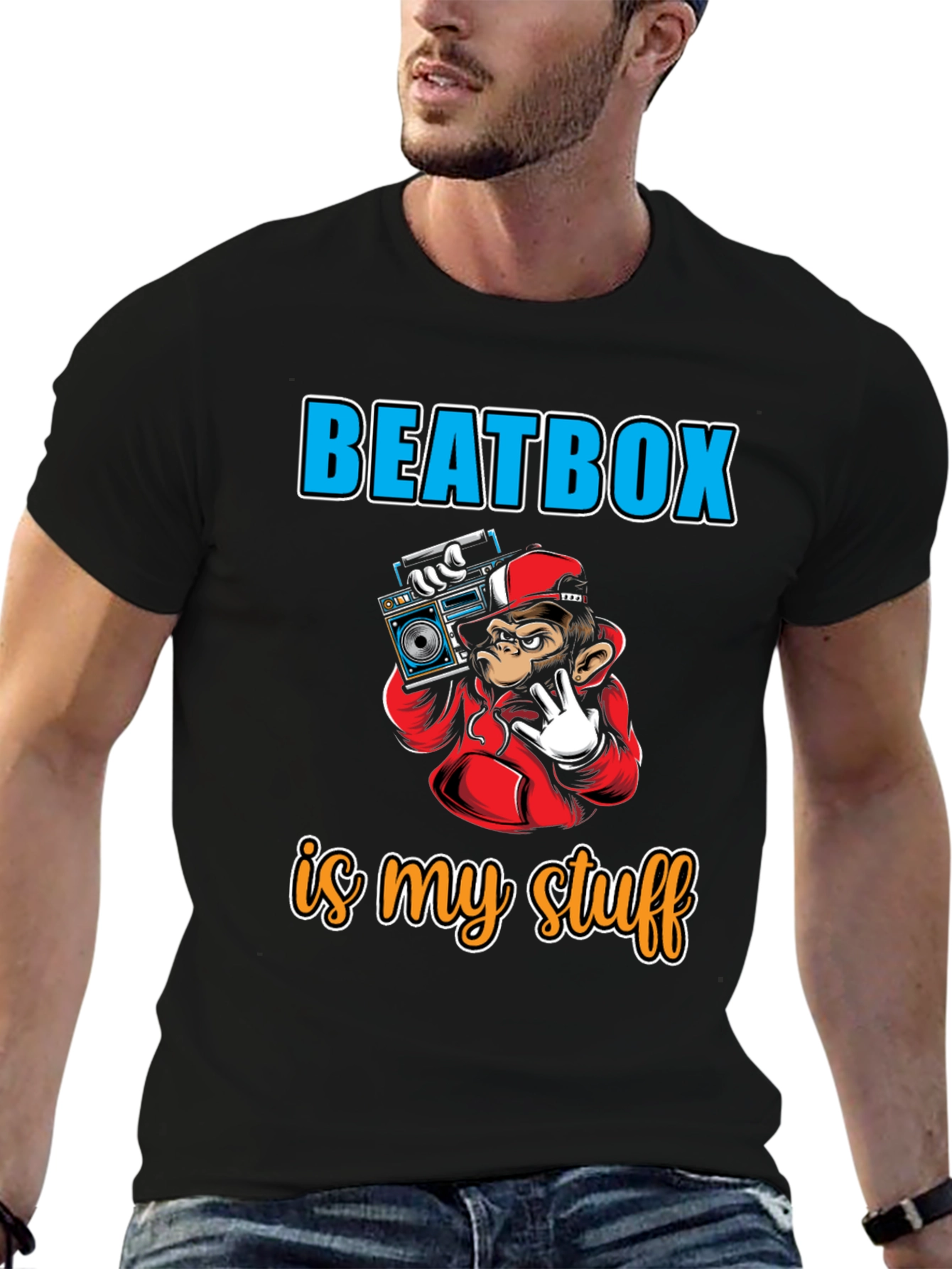Beatbox Monkey T-Shirt - Unique Music Lover Tee - 6
