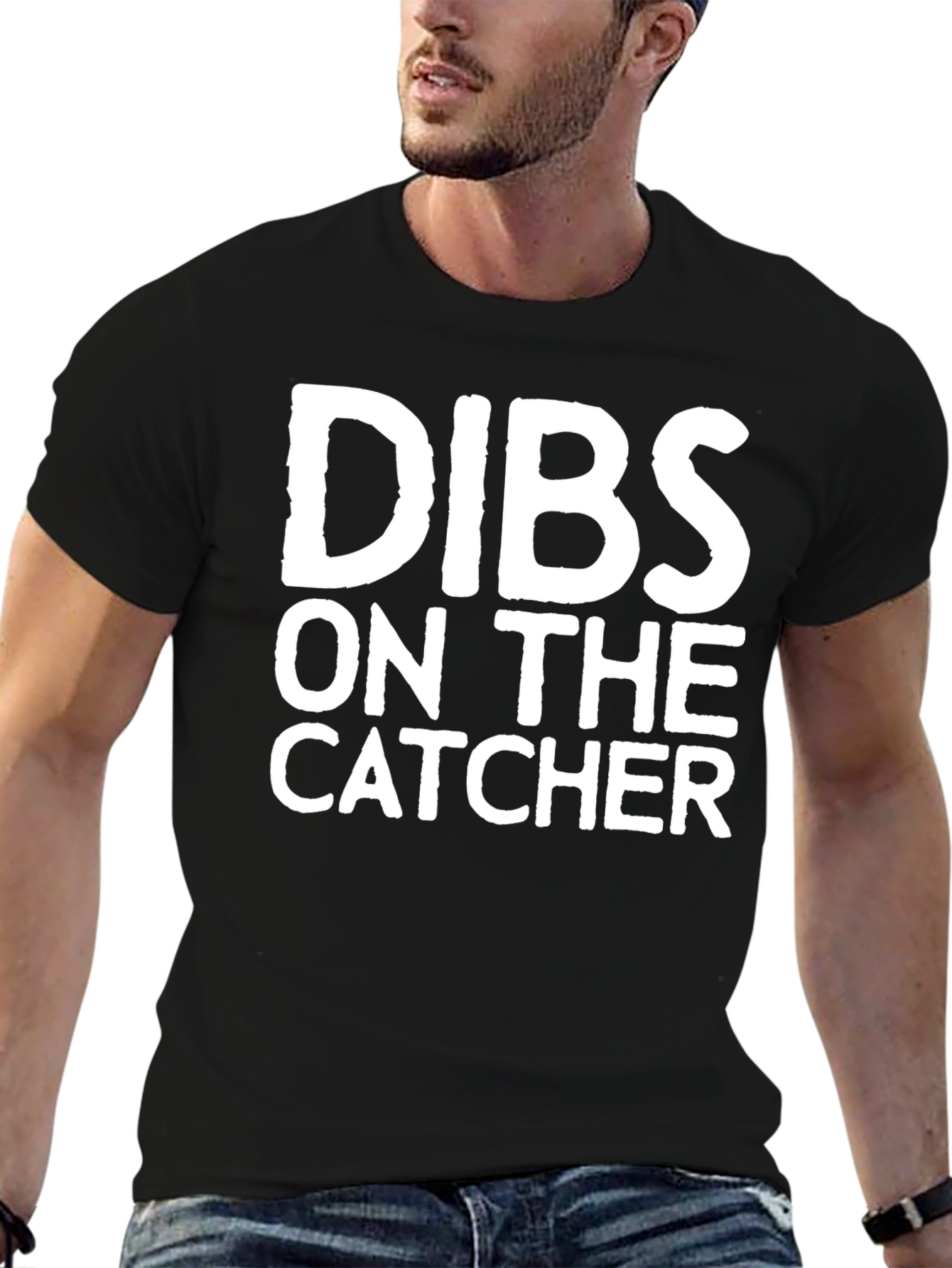 Black Dibs On The Catcher T-Shirt view 6