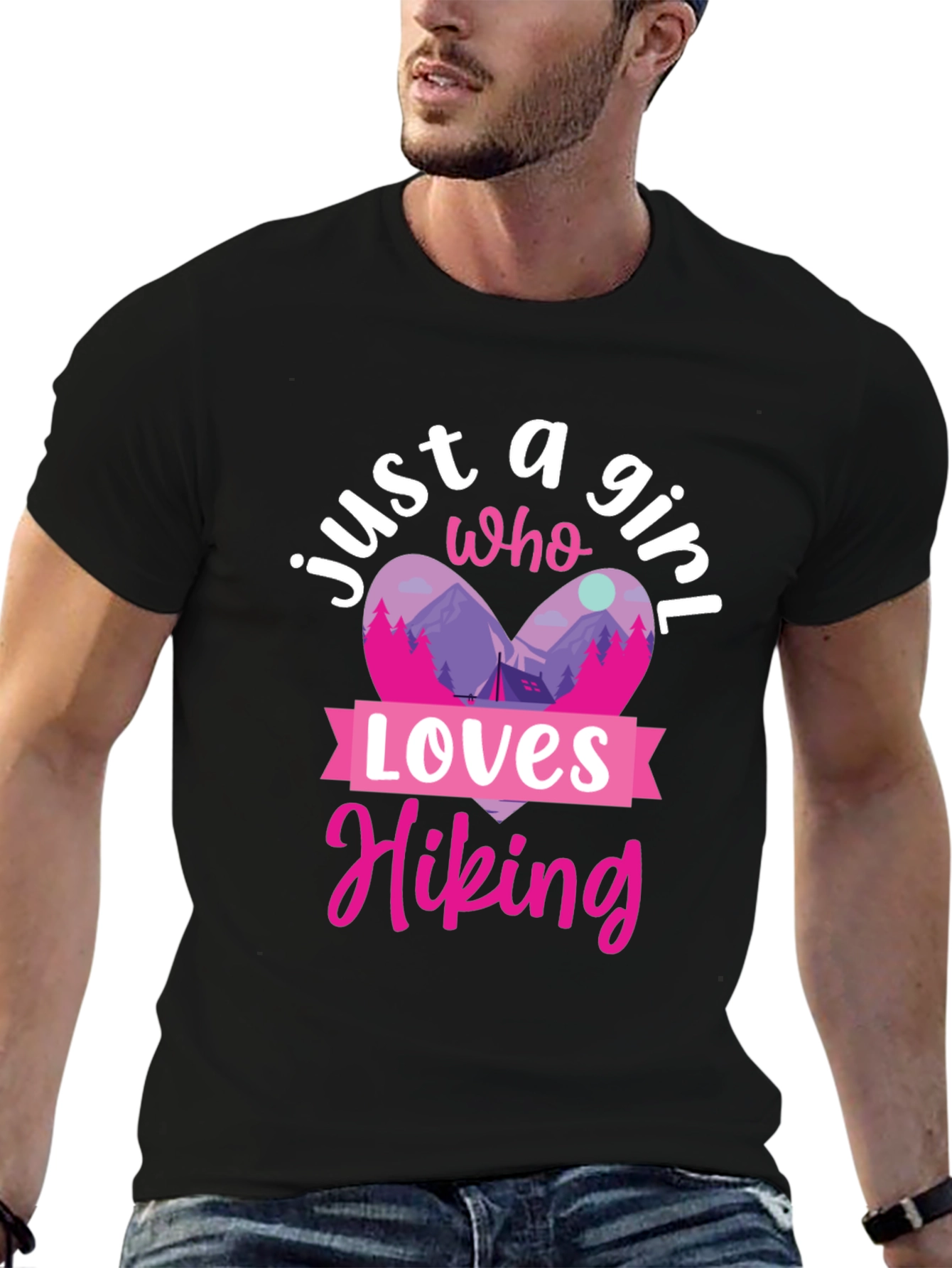 Black Hiking Lover T-Shirt view 6
