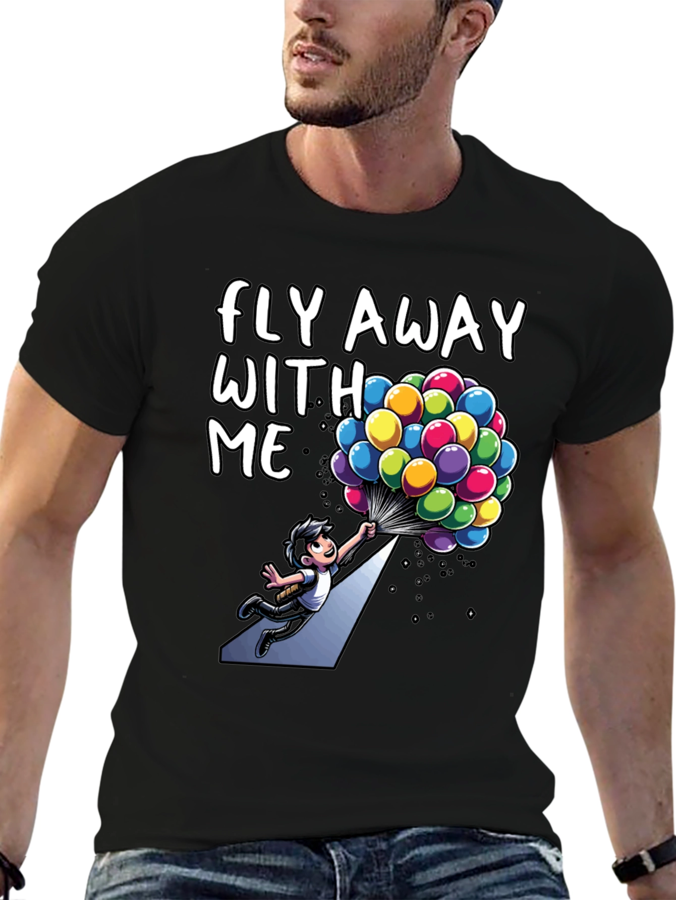 Black Fly Away With Me Graphic Tee view 6