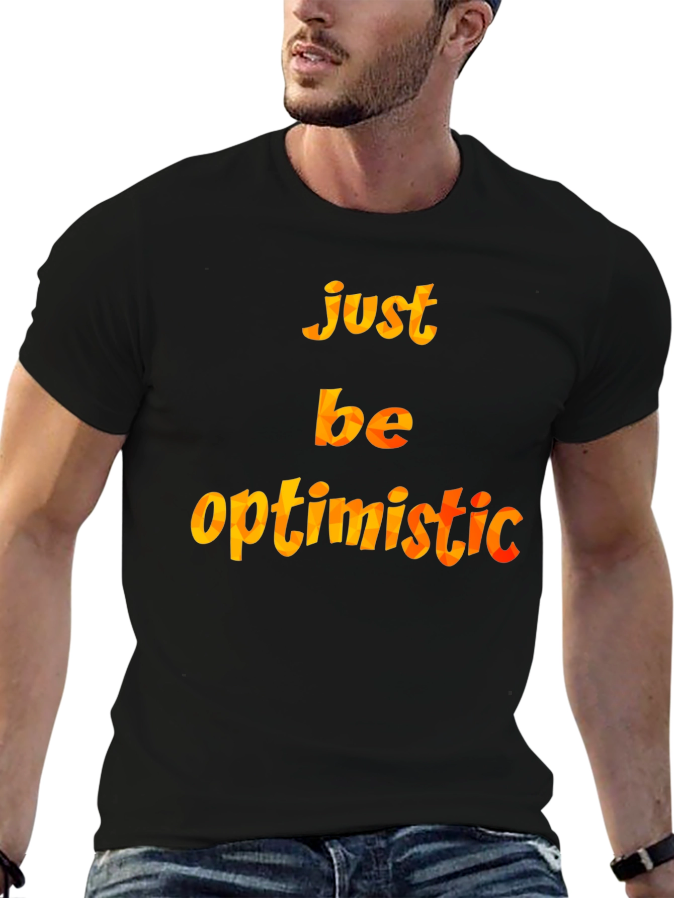 Black Optimistic Graphic T-Shirt view 6