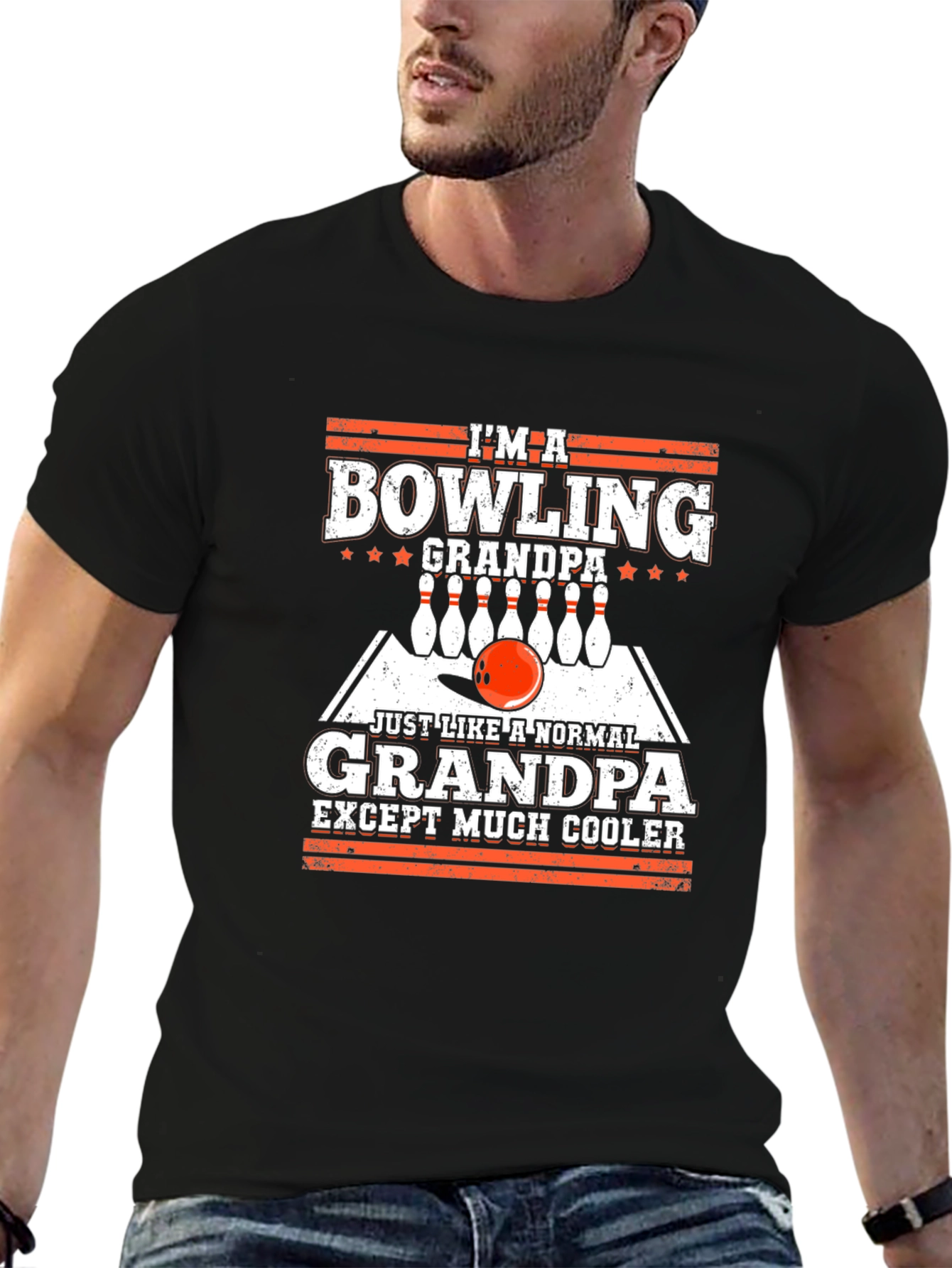 Bowling Grandpa T-Shirt - Cool Grandfather Gift - 6