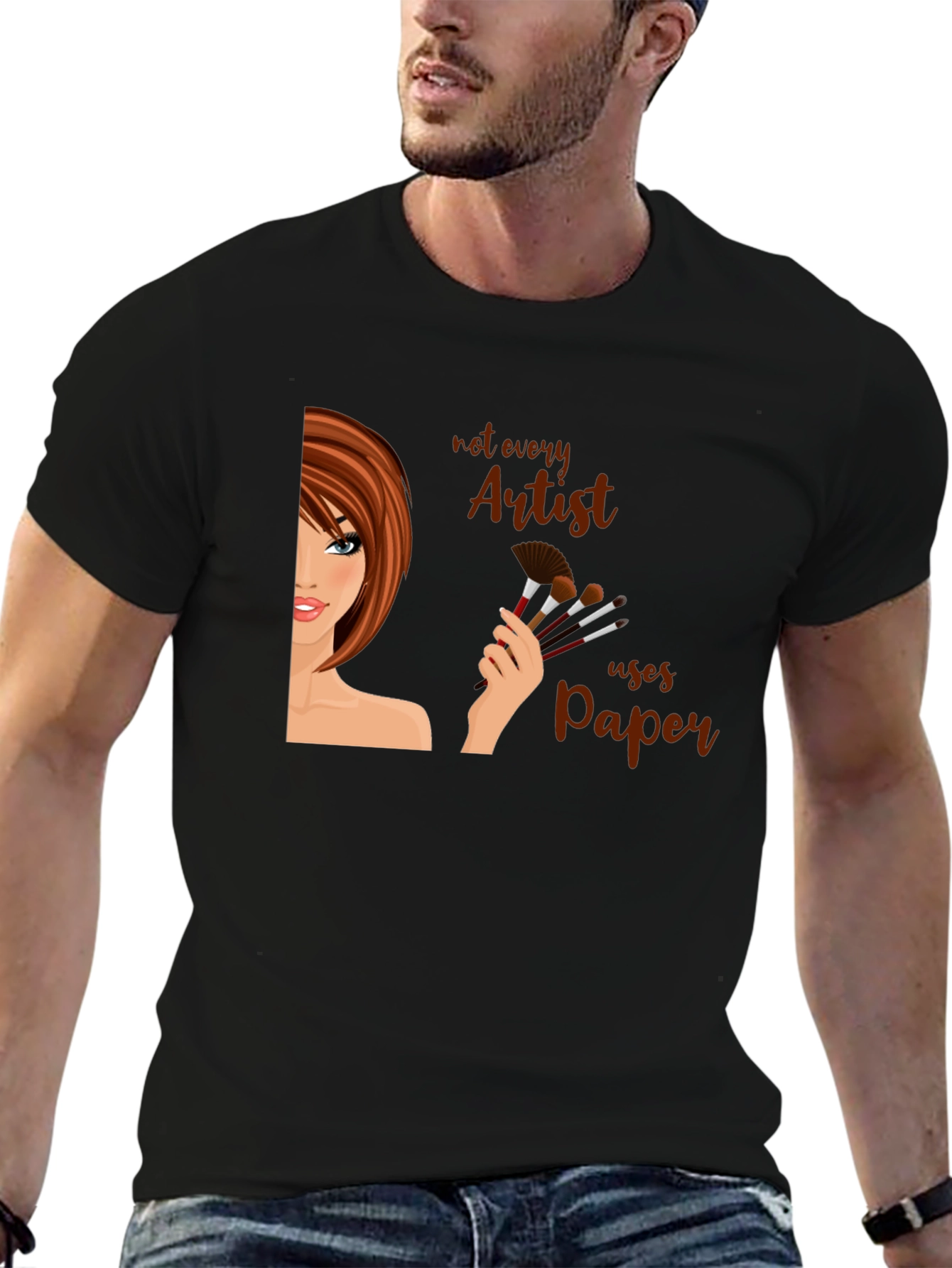 Black Artist T-Shirt - Makeup Artist Gift view 6
