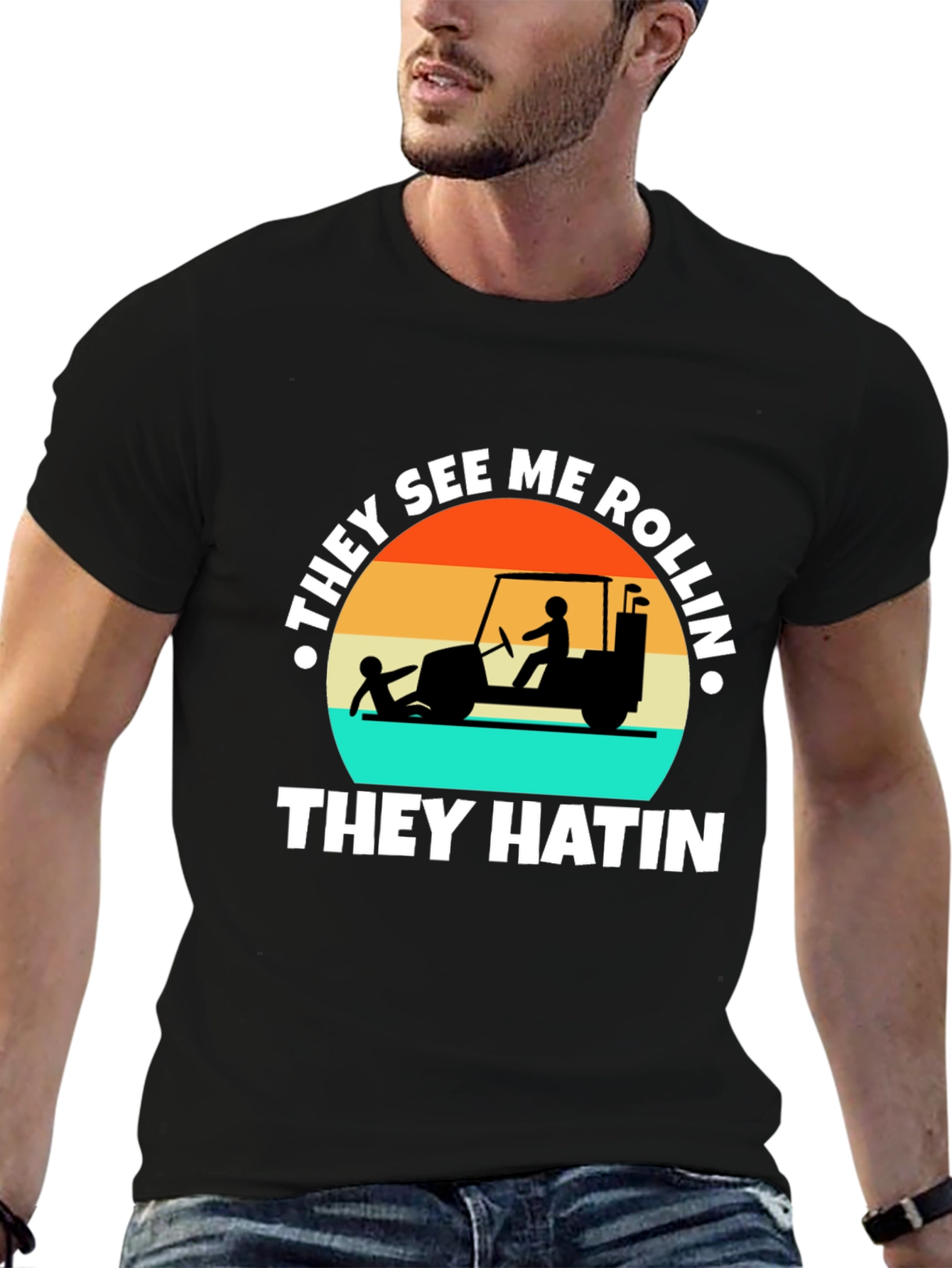 Black They See Me Rollin' Graphic Tee view 6