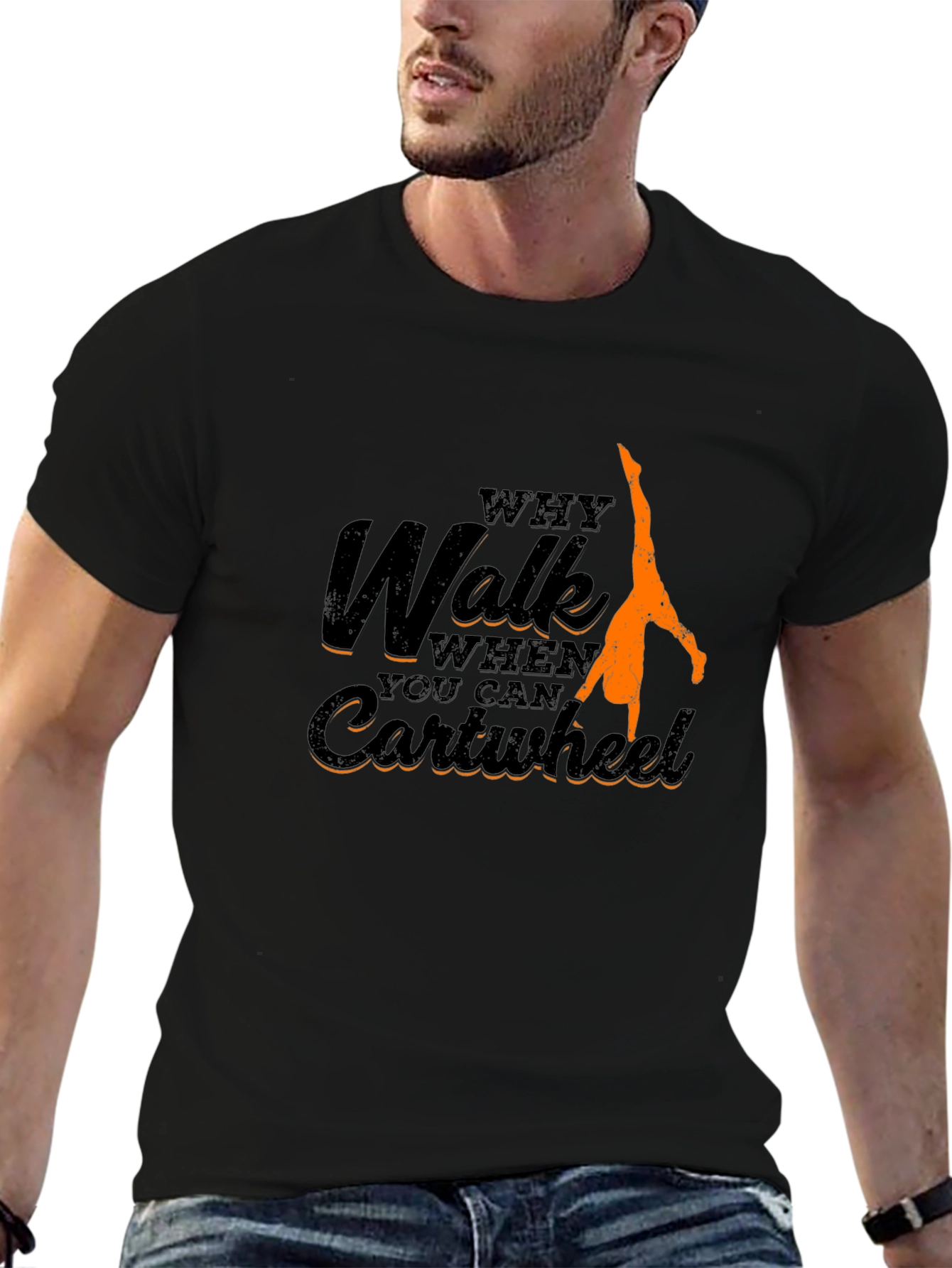 Black Why Walk, Cartwheel T-Shirt view 6