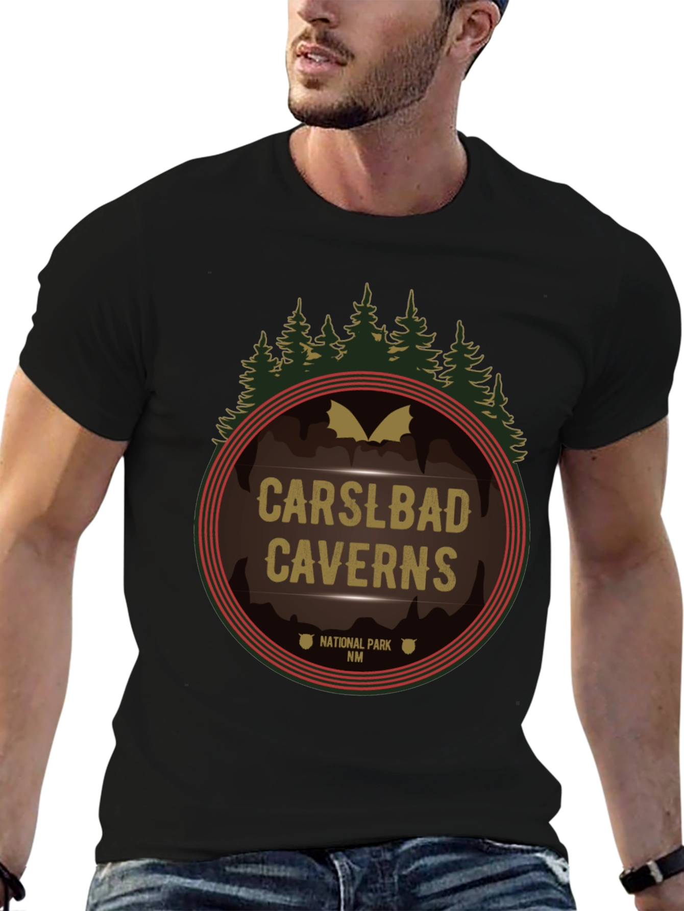 Black Carlsbad Caverns National Park Graphic Tee view 6