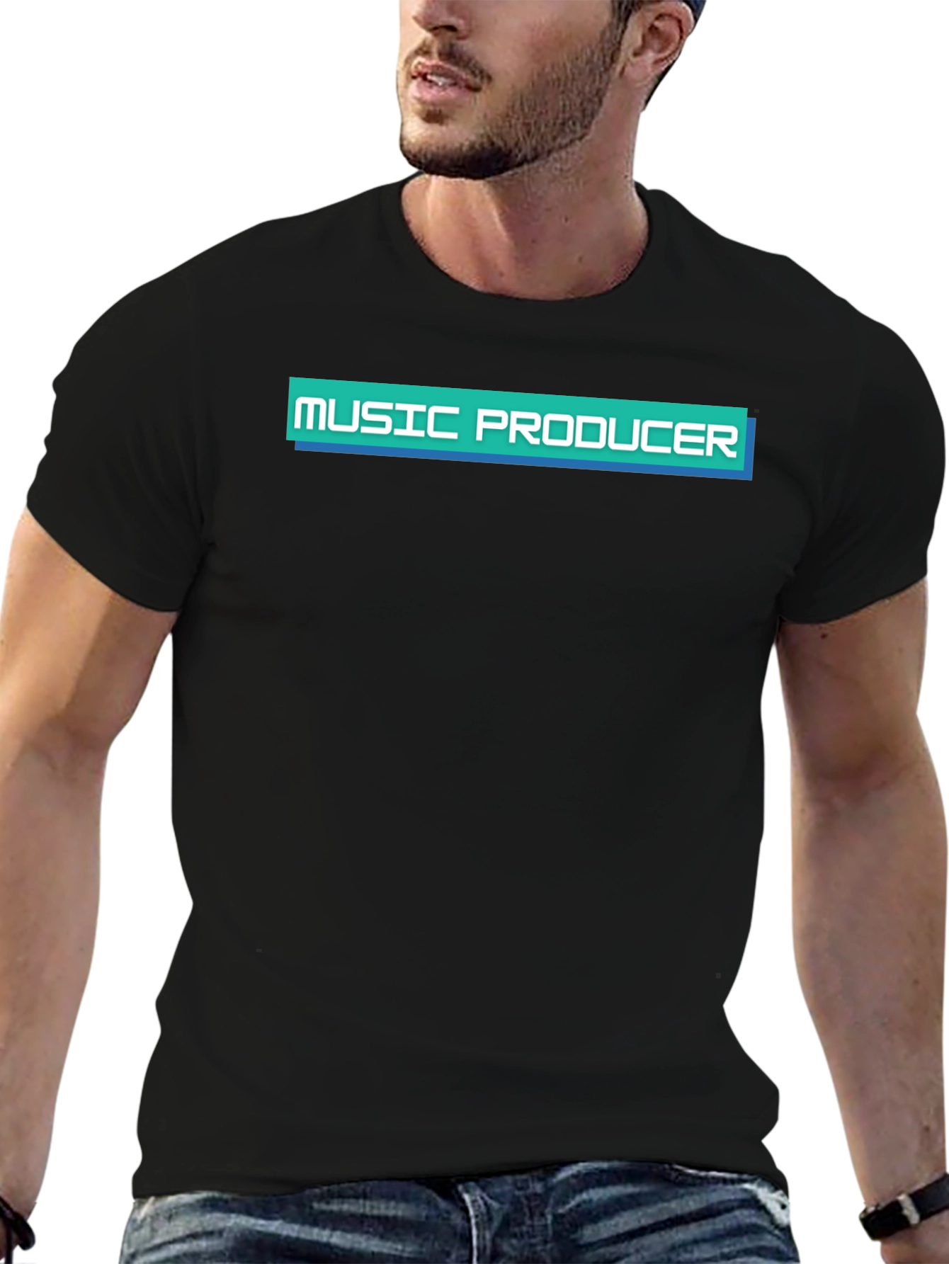 Black Music Producer T-Shirt - Retro Design view 6