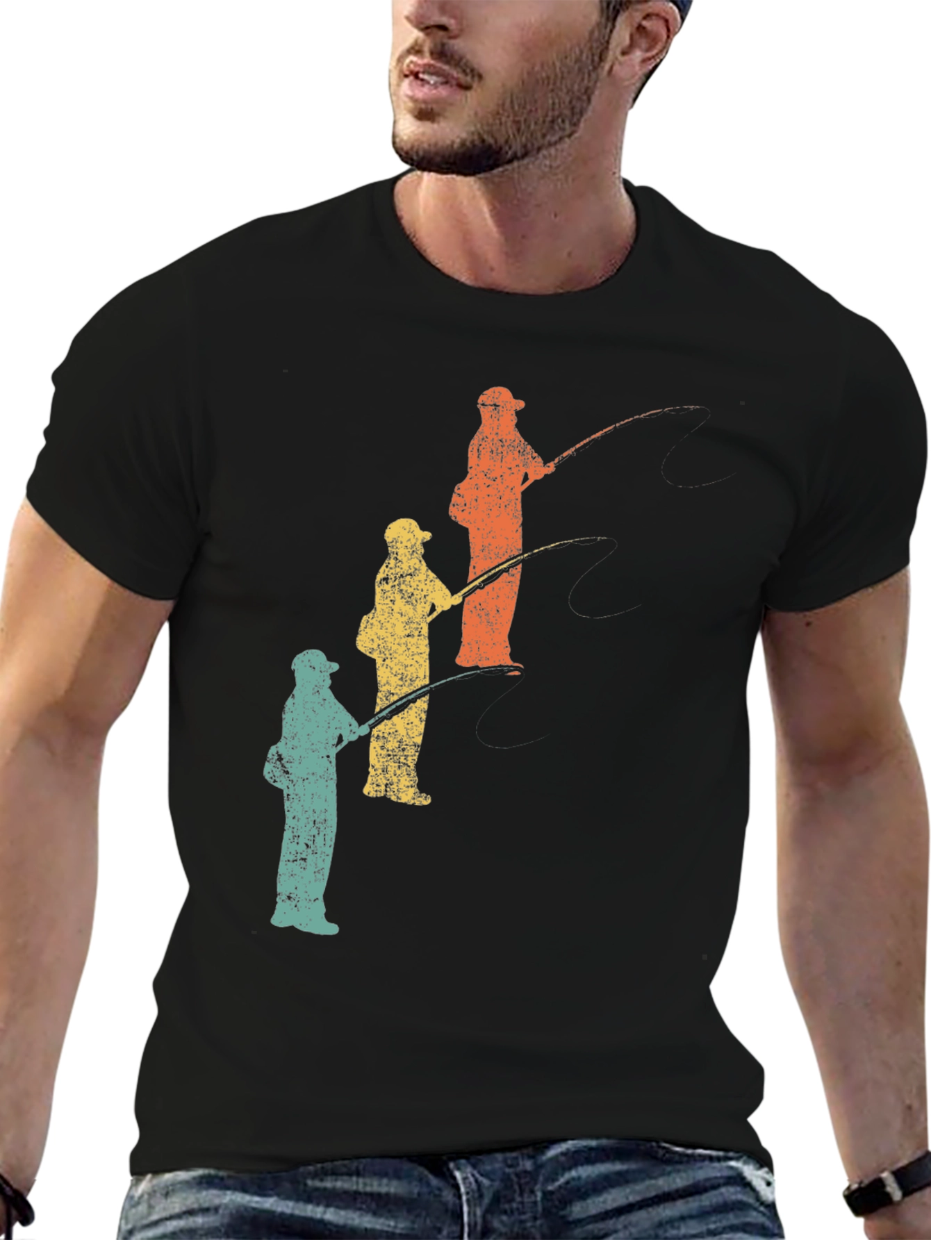 Retro Fishing Trip T-Shirt - Father & Children - 6