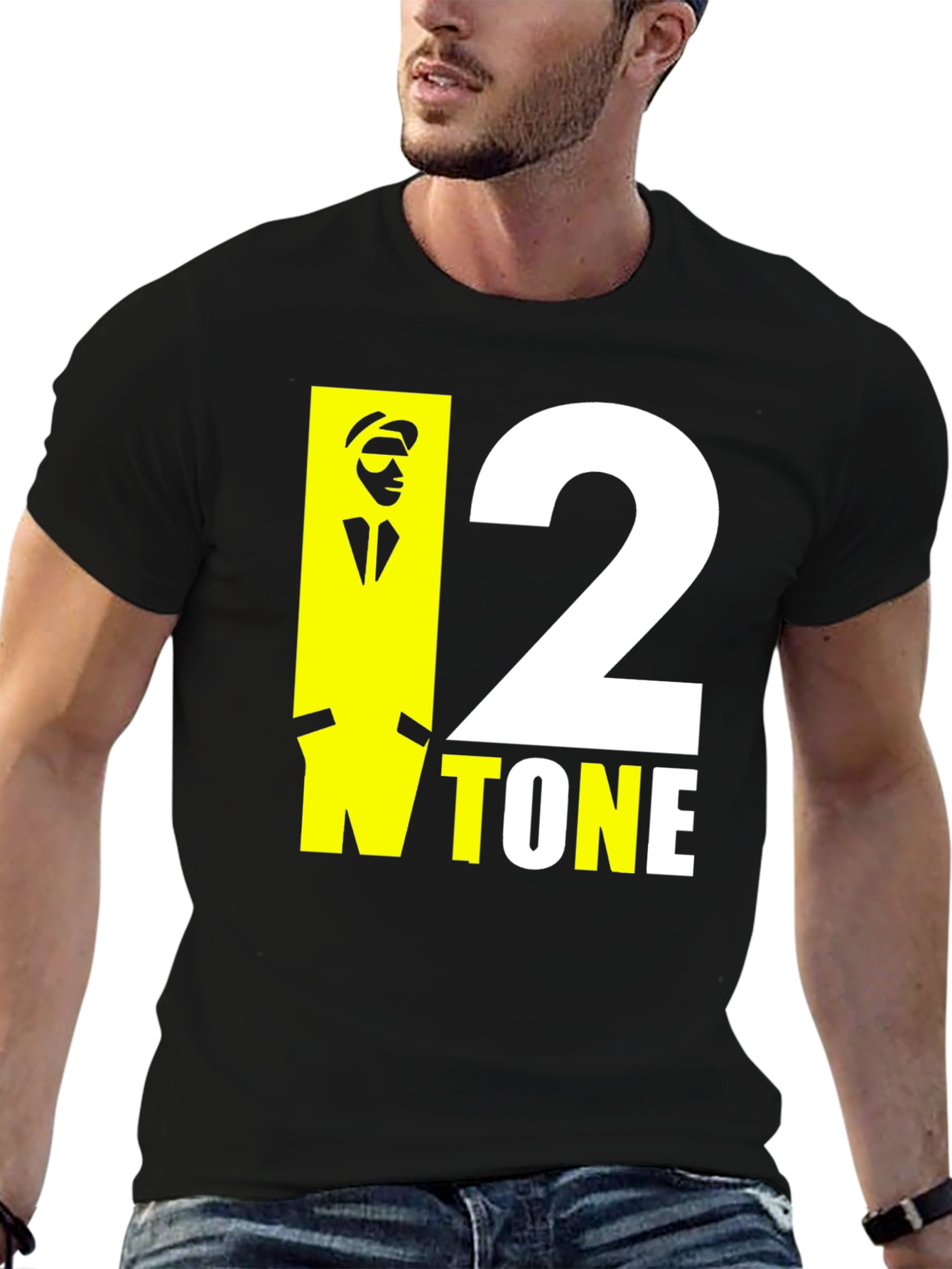 Black 2 Tone T-Shirt - Black view 6
