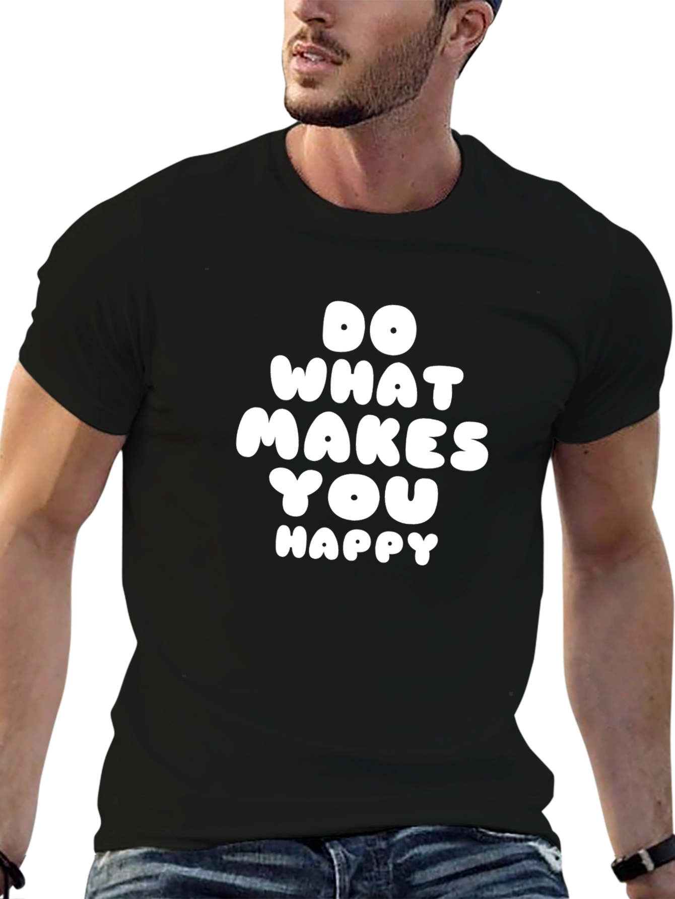 Black Do What Makes You Happy T-Shirt view 6