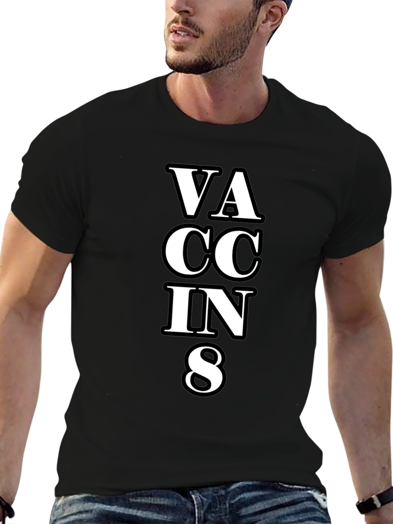 Black Vaccines T-Shirt Funny Slogan view 6