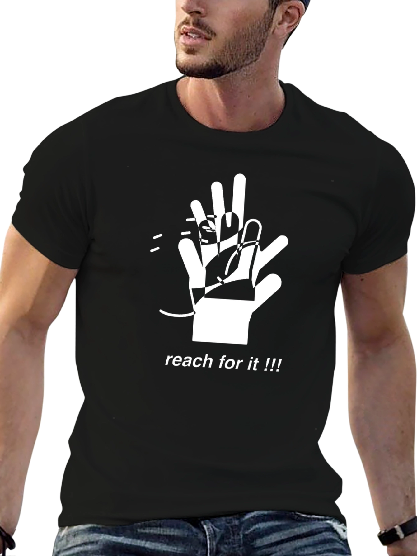 Black Reach for It T-Shirt - Stylish Graphic Tee view 6