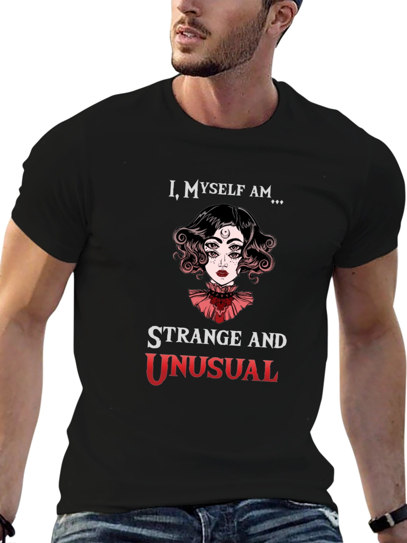 Black Strange & Unusual Graphic Tee view 6