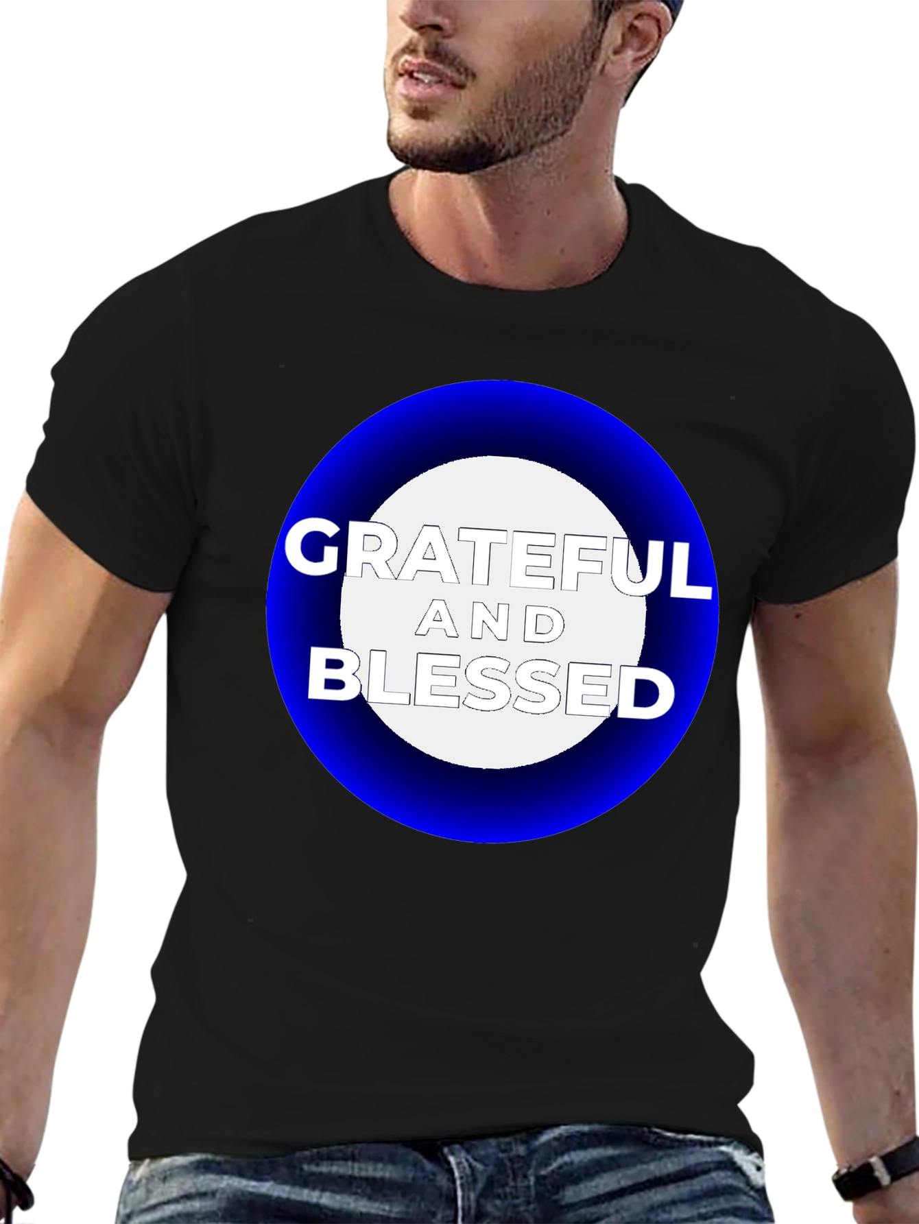 Black Grateful & Blessed Graphic T-Shirt - Stylish Comfort view 6
