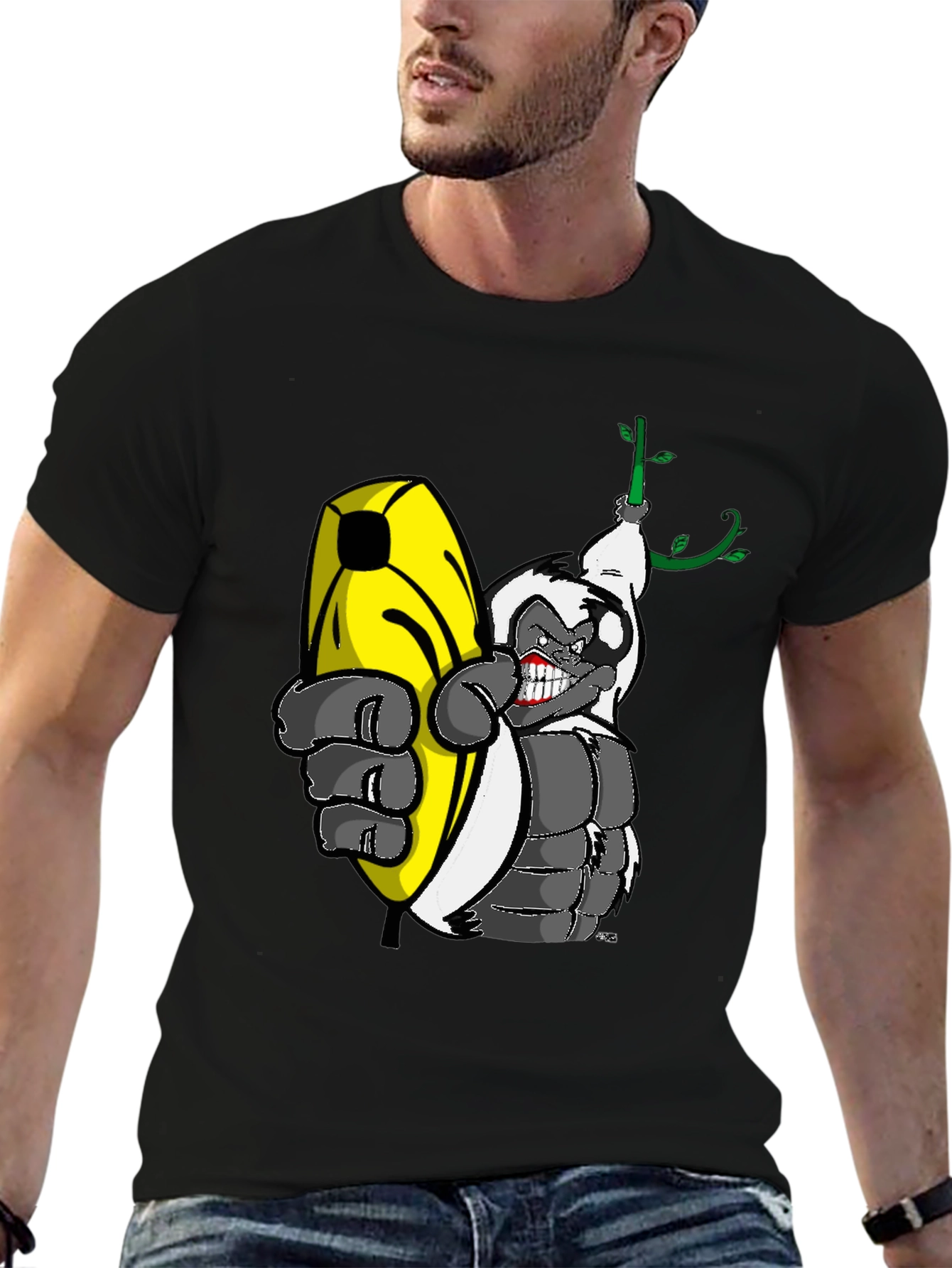 Black Banana Loving Gorilla Graphic Tee view 6