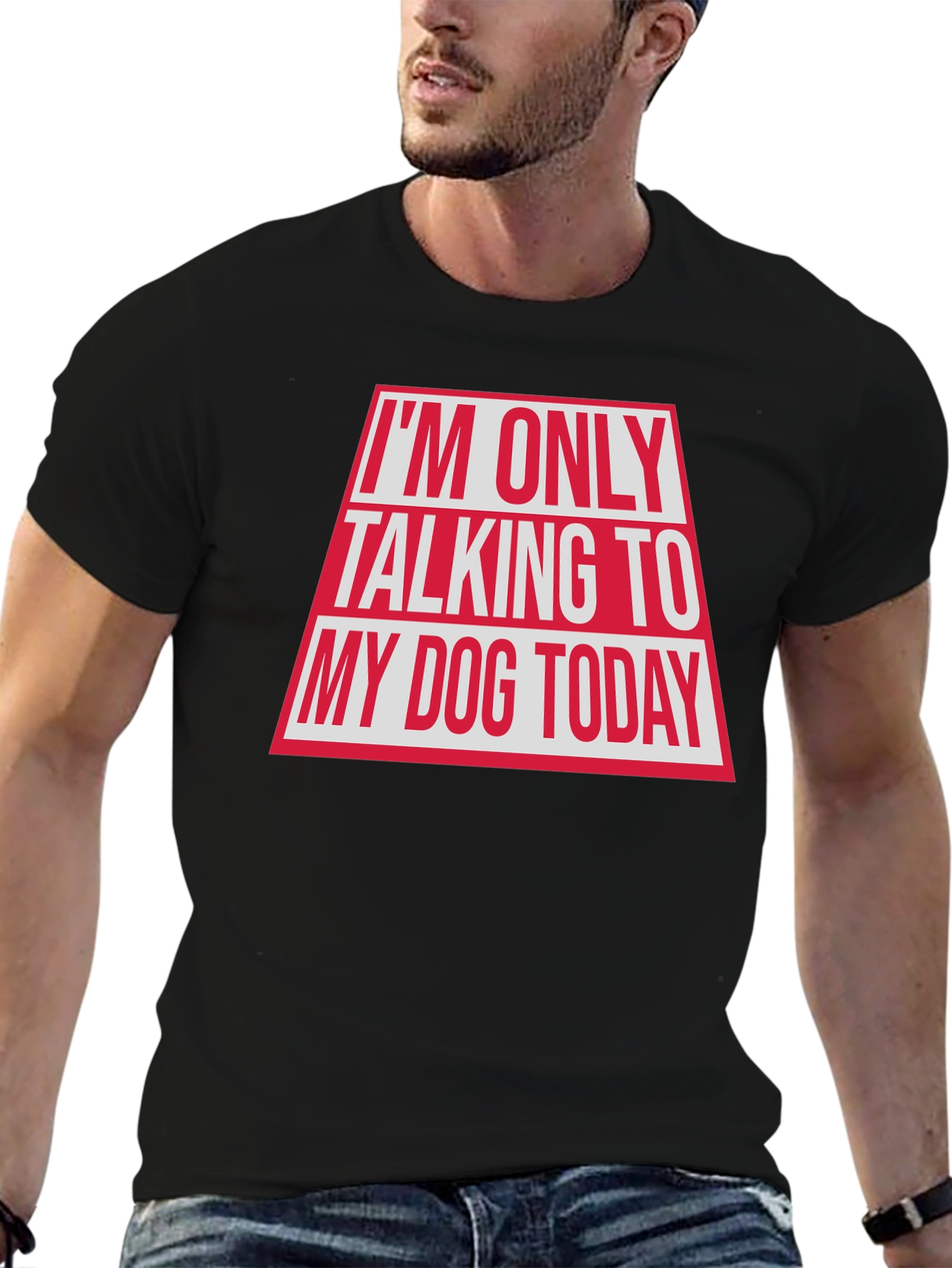 Black Dog Lover Graphic Tee - "Talking to My Dog Today" view 6
