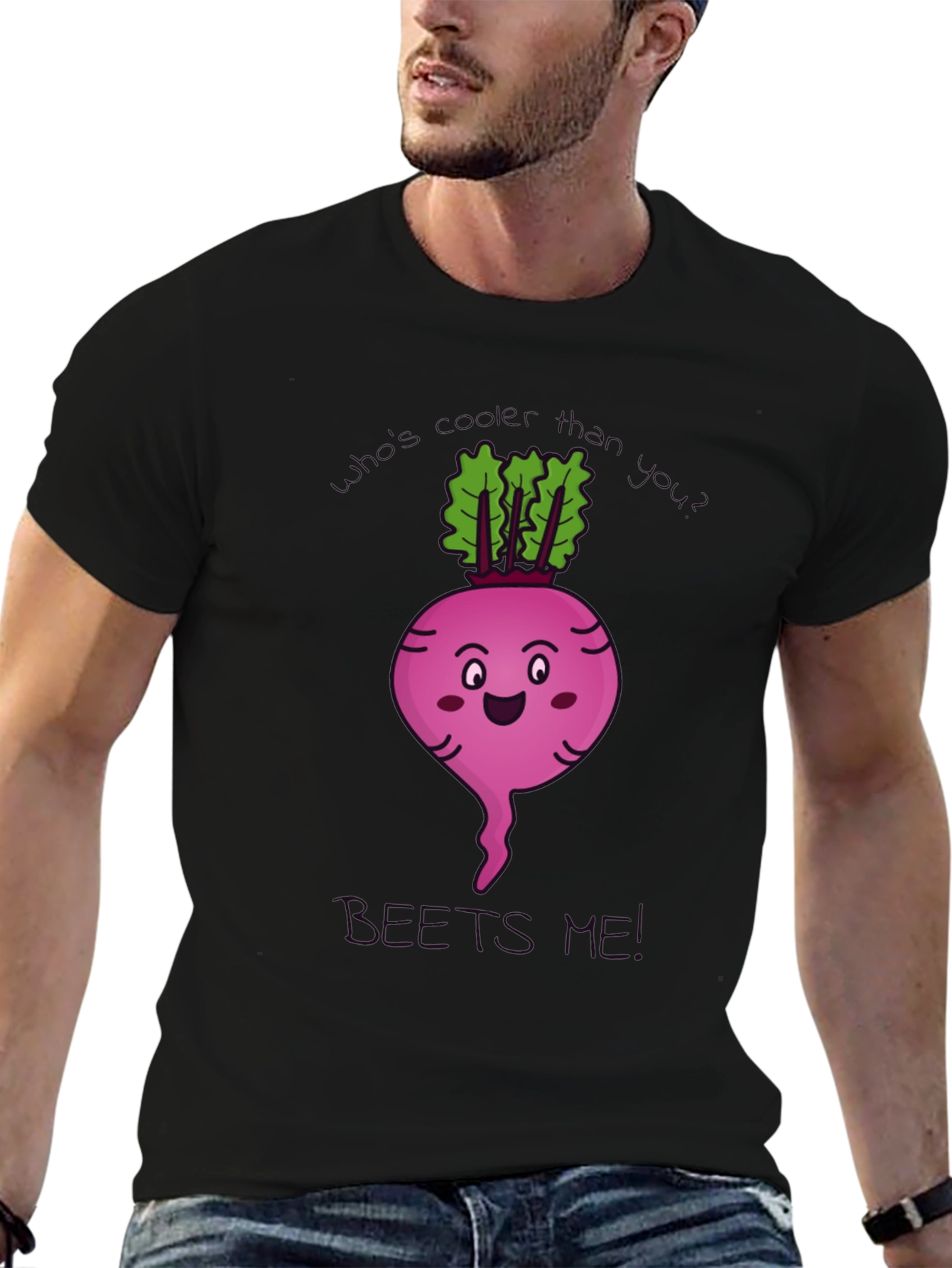 Funny Beetroot Cartoon T-Shirt - What's Cooler Than Beets Me - 6