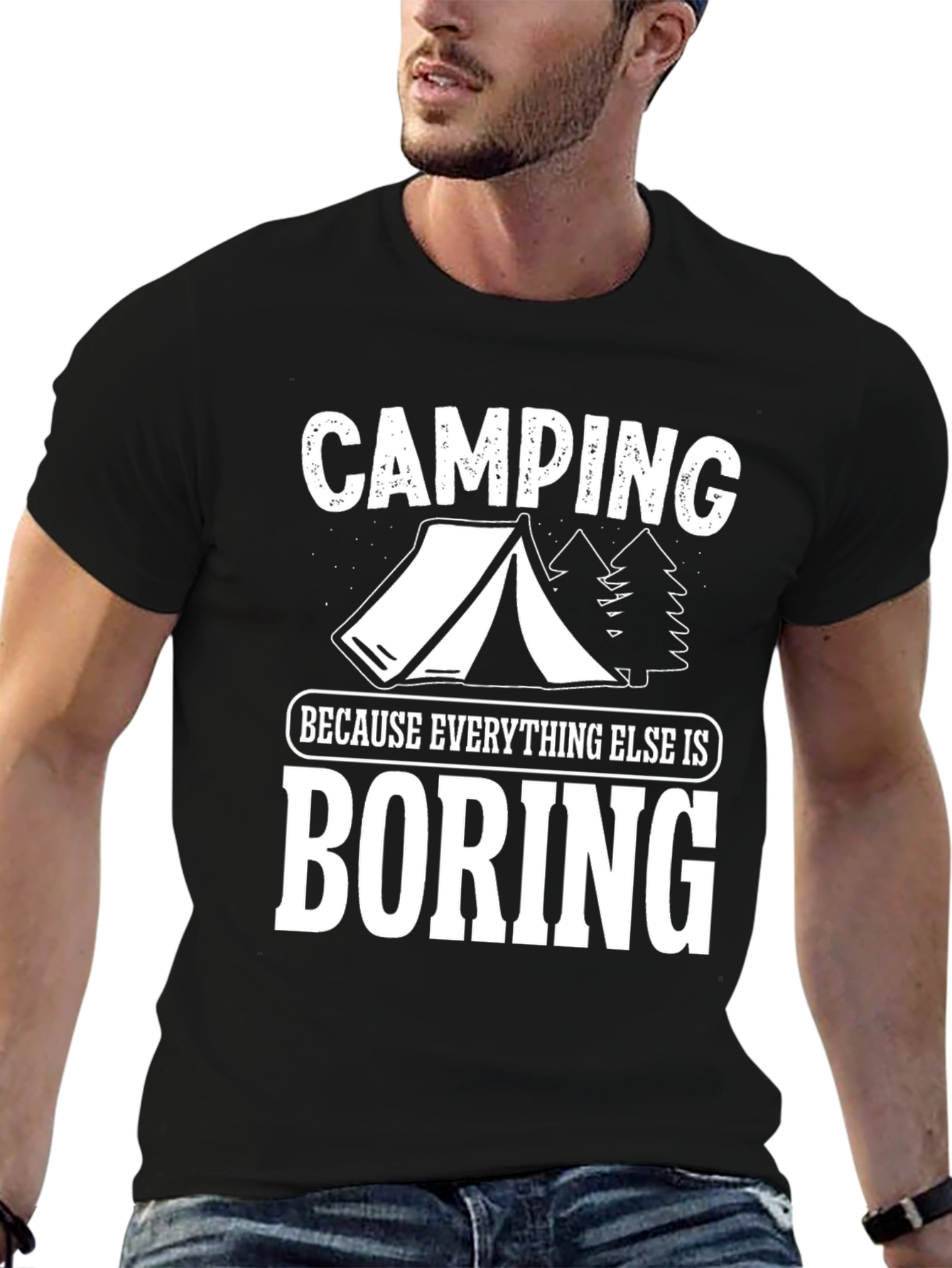 Camping Because Everything Else Is Boring T-Shirt - 6