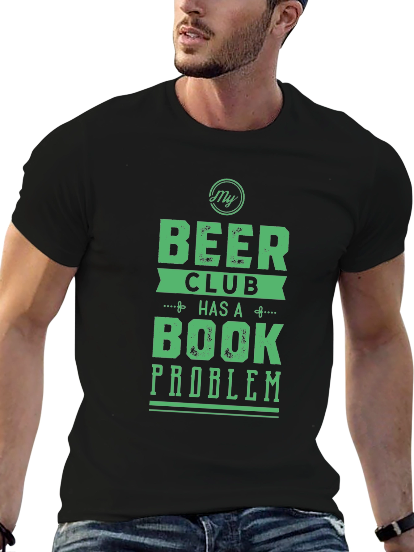Black Beer Club Book Problem Graphic Tee view 6