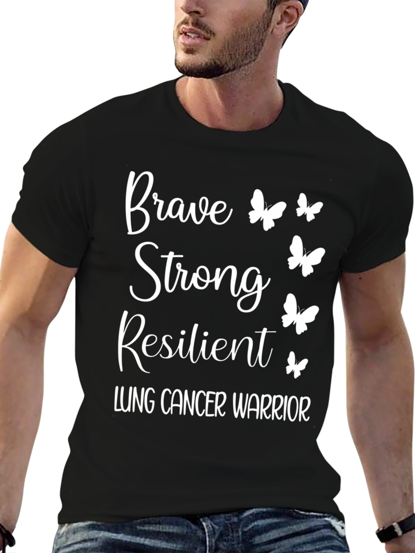 Brave Strong Resilient Lung Cancer Warrior T-Shirt - 6