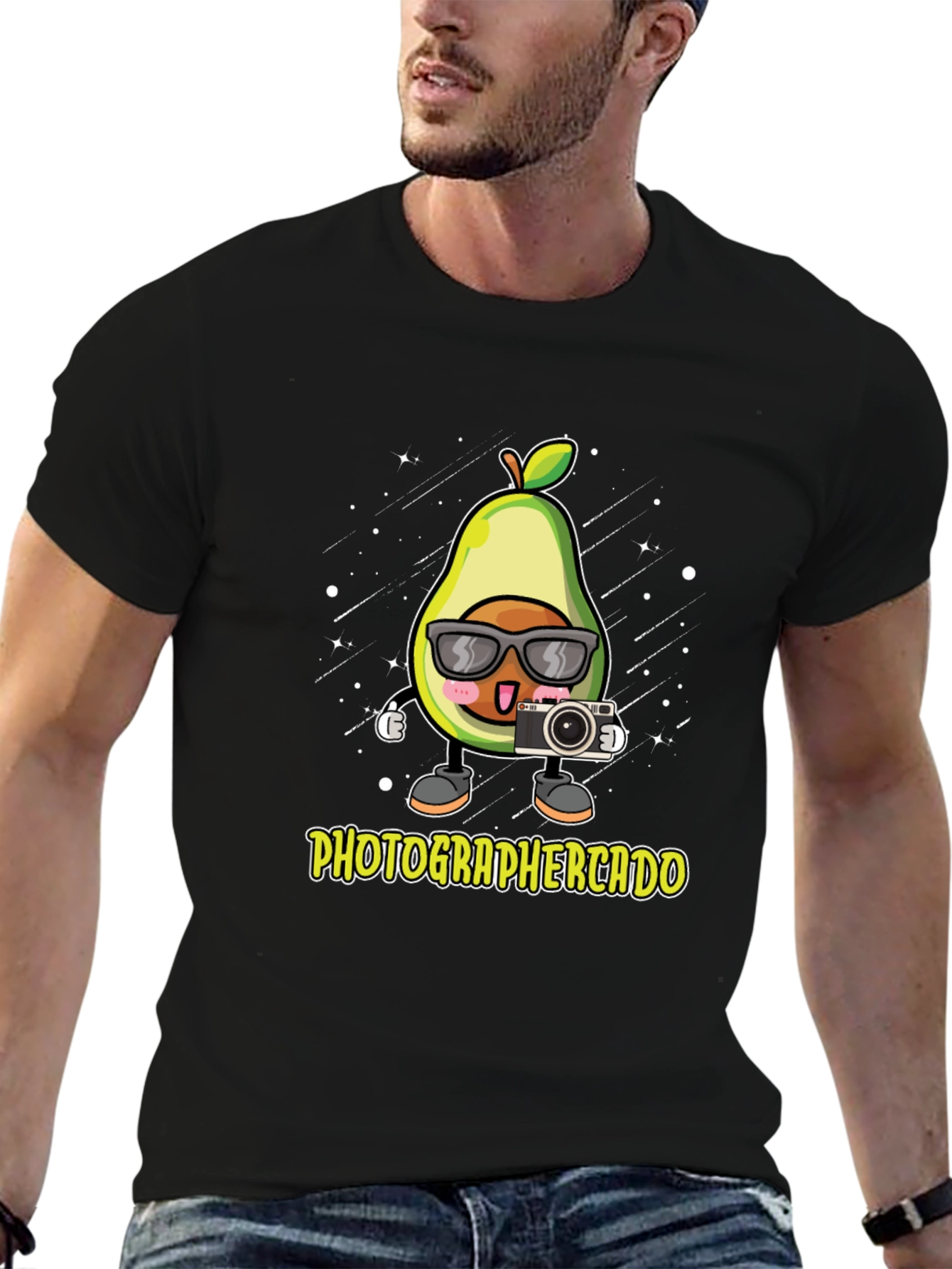 Black Photographer Avocado Graphic Tee view 6