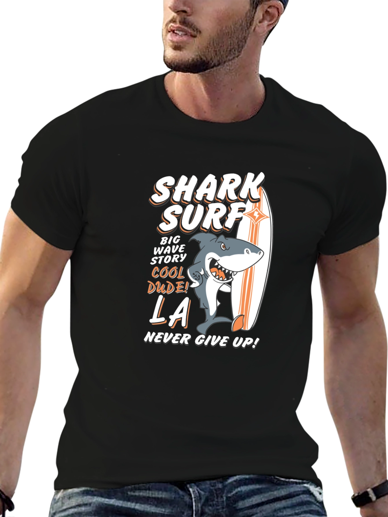 Black Shark Surf Graphic Tee view 6