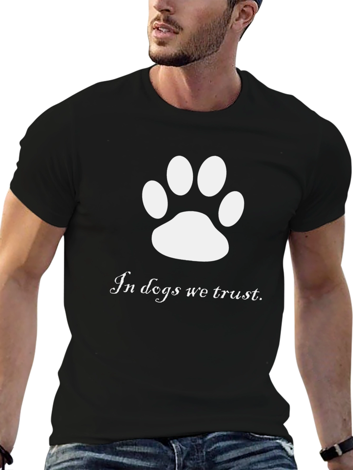 Black In Dogs We Trust Black T-Shirt view 6