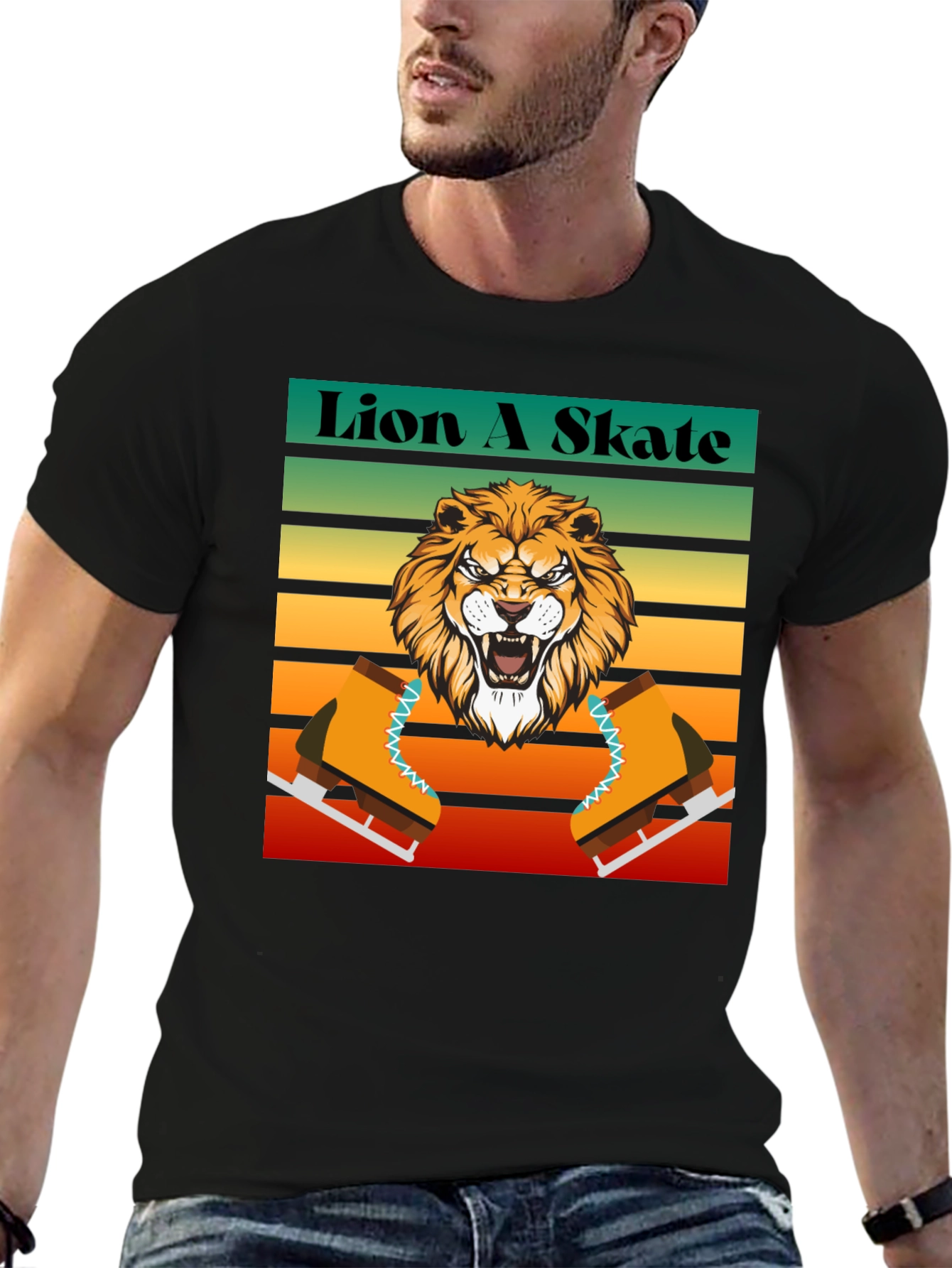 Black Lion A Skate Graphic T-Shirt view 6