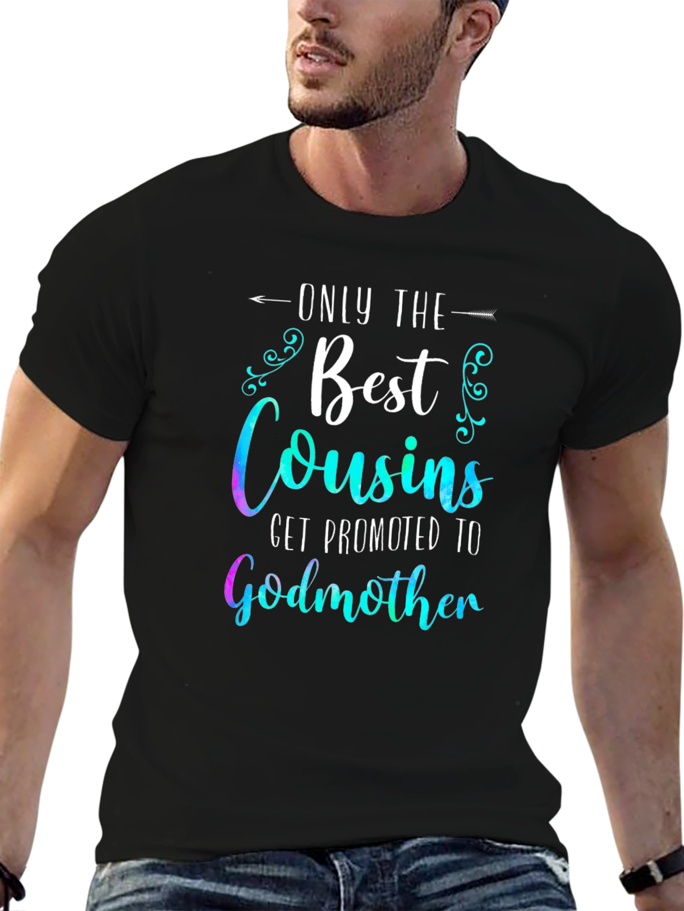 Black Best Cousins Godmother Graphic T-Shirt view 6