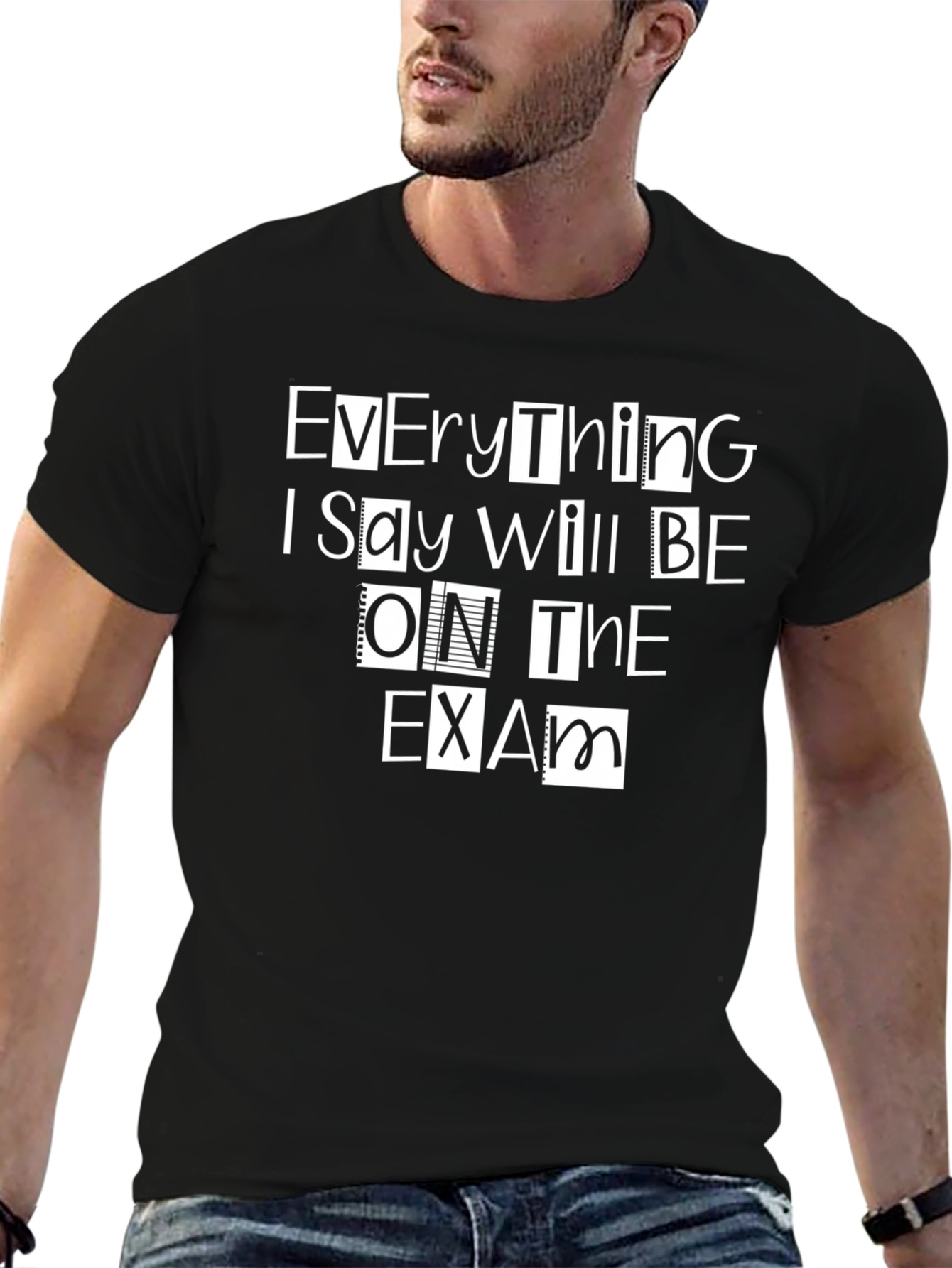 Black Everything On The Exam T-Shirt view 6