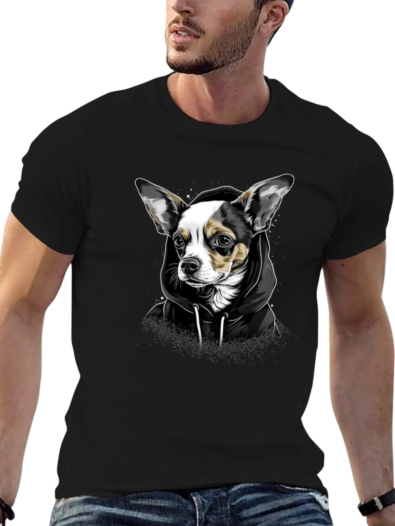 Black Dog Graphic T-Shirt - Trendy Animal Lover Tee view 6