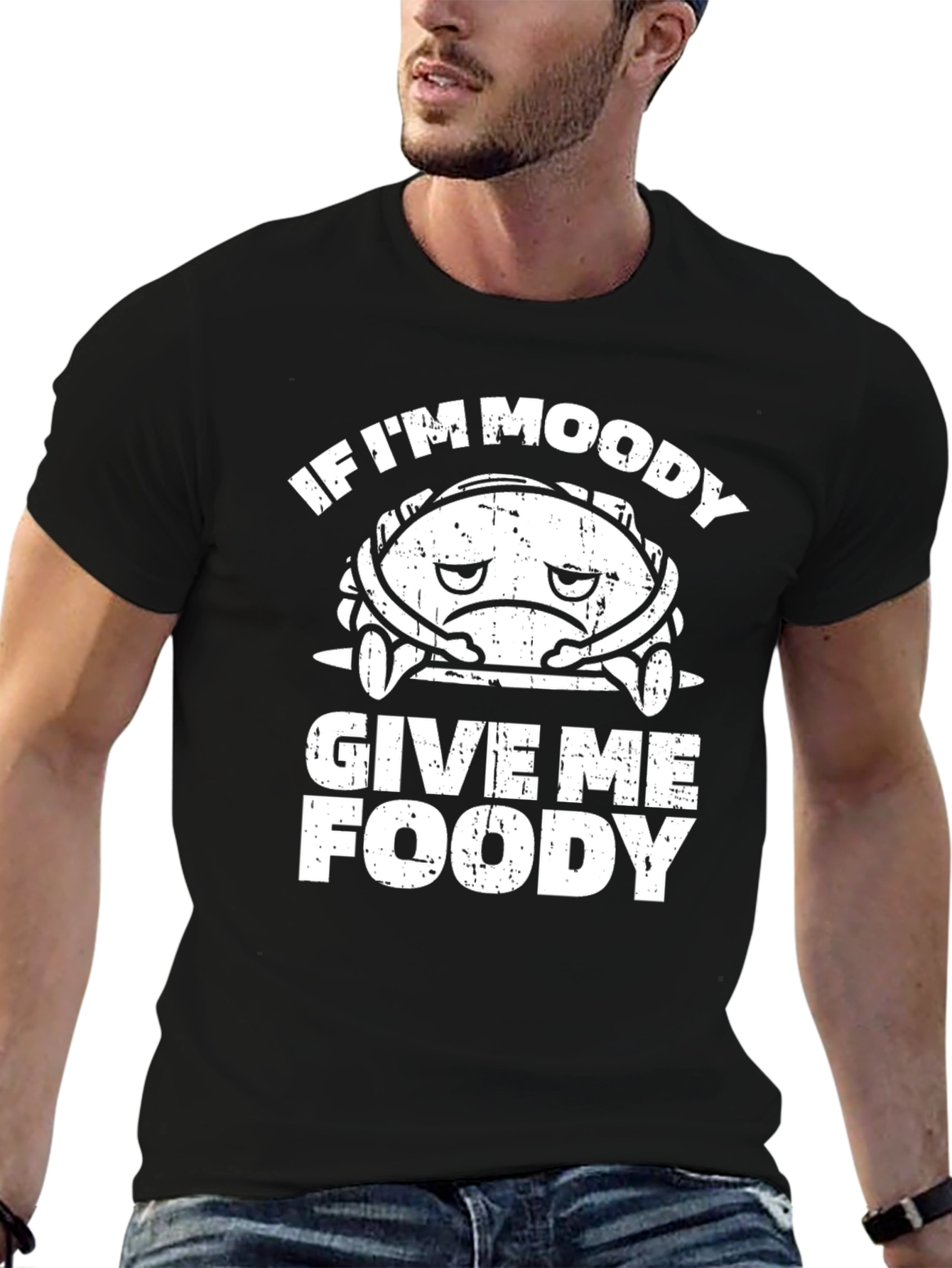 Black Moody Crab Graphic T-Shirt view 6