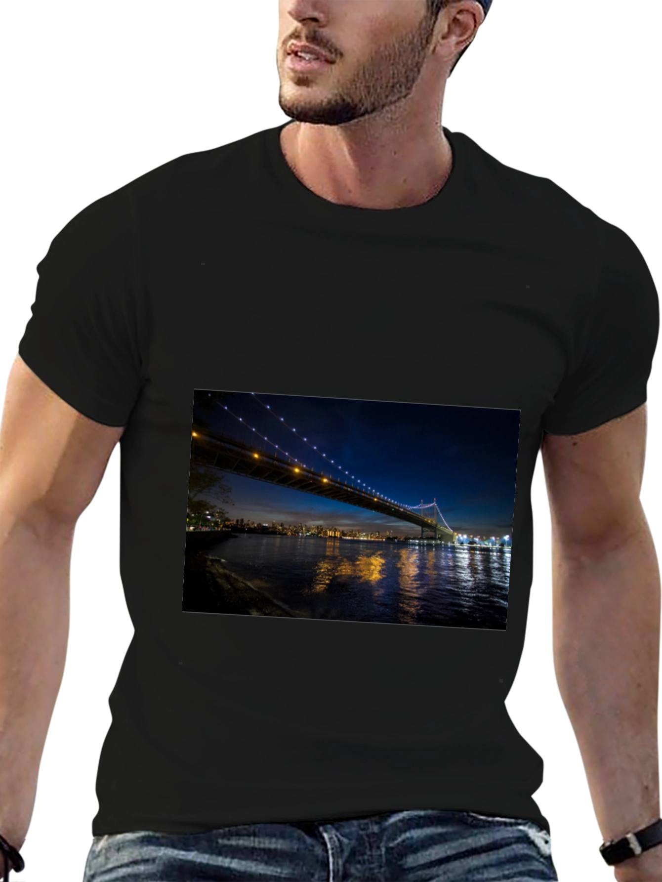 Black Night Bridge T-Shirt view 6