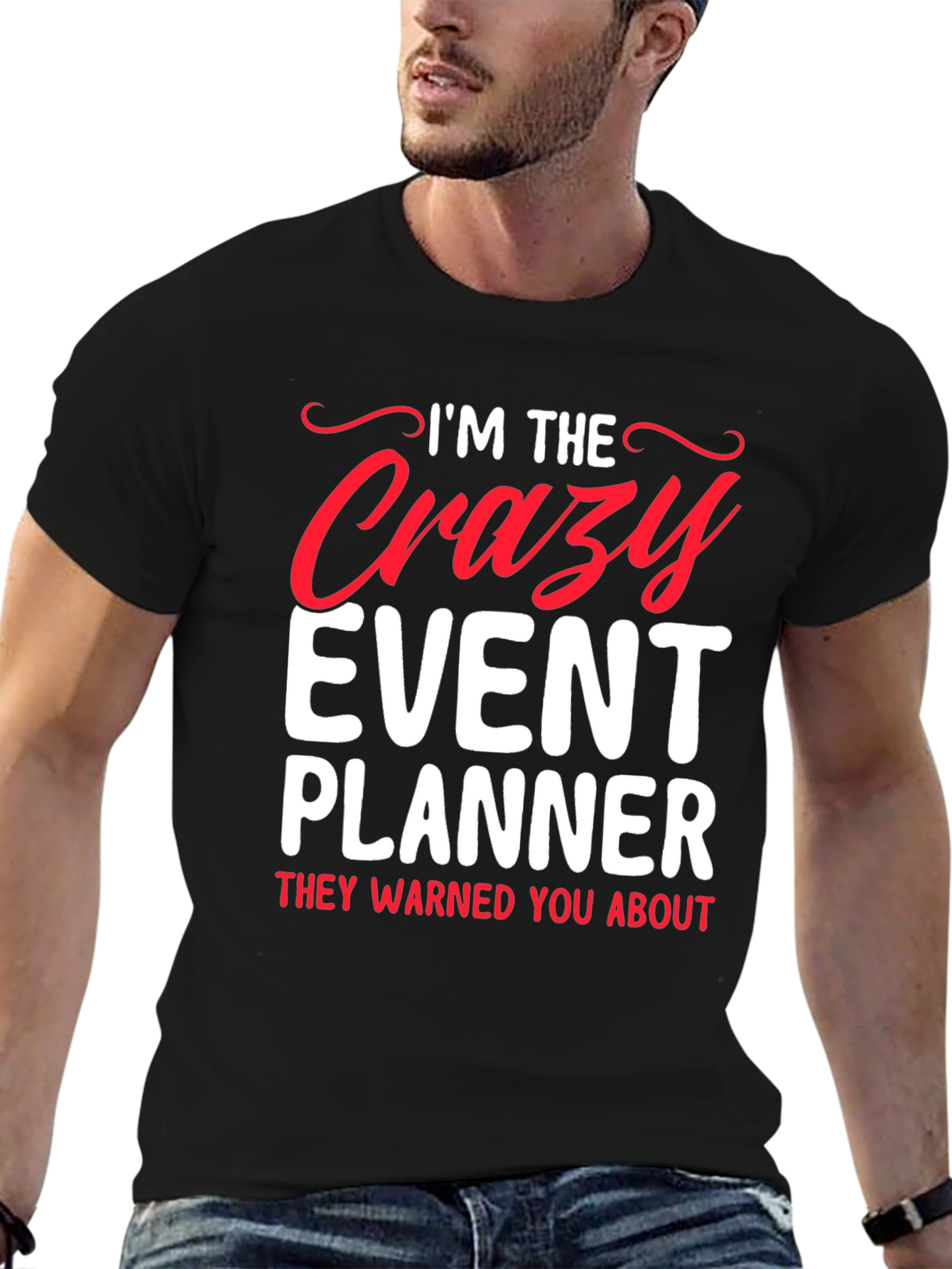 Black Crazy Event Planner Graphic Tee view 6
