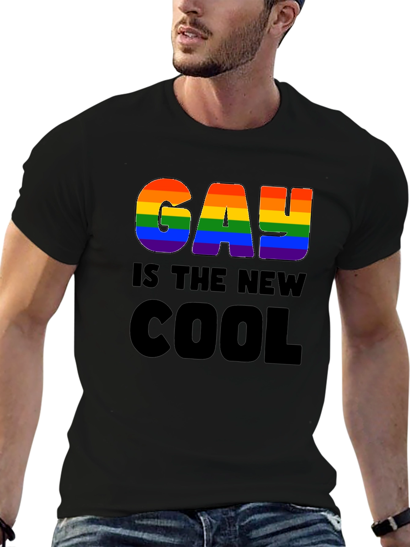 Black Gay is the New Cool Graphic T-Shirt view 6