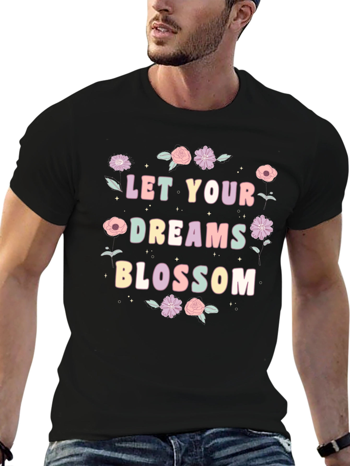 Black Let Your Dreams Blossom T-Shirt view 6