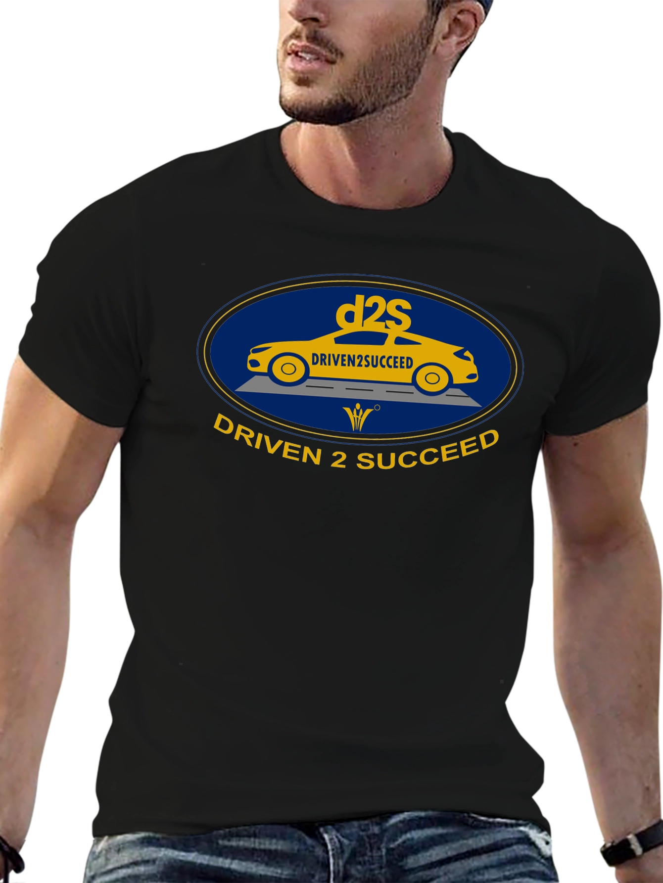 Black Driven 2 Succeed T-Shirt - Motivation Apparel view 6