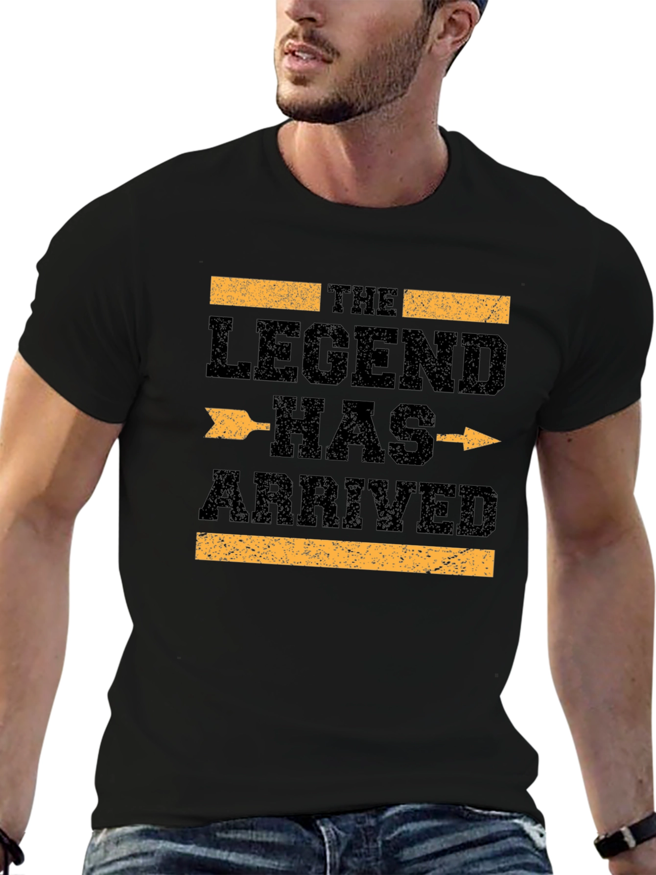 Black The Legend Has Arrived Black Graphic T-Shirt view 6