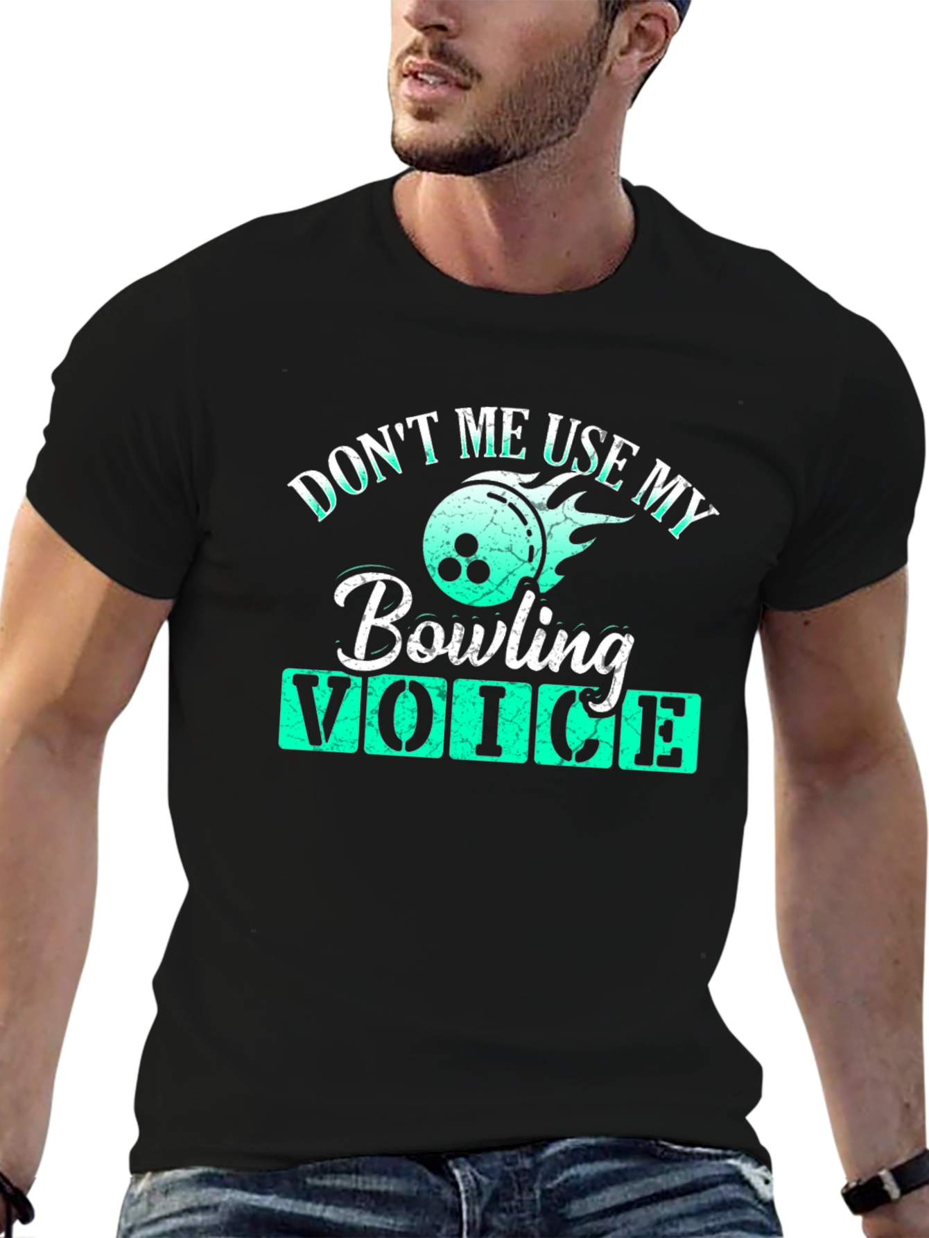 Black Don't Make Me Use My Bowling Voice T-Shirt view 6