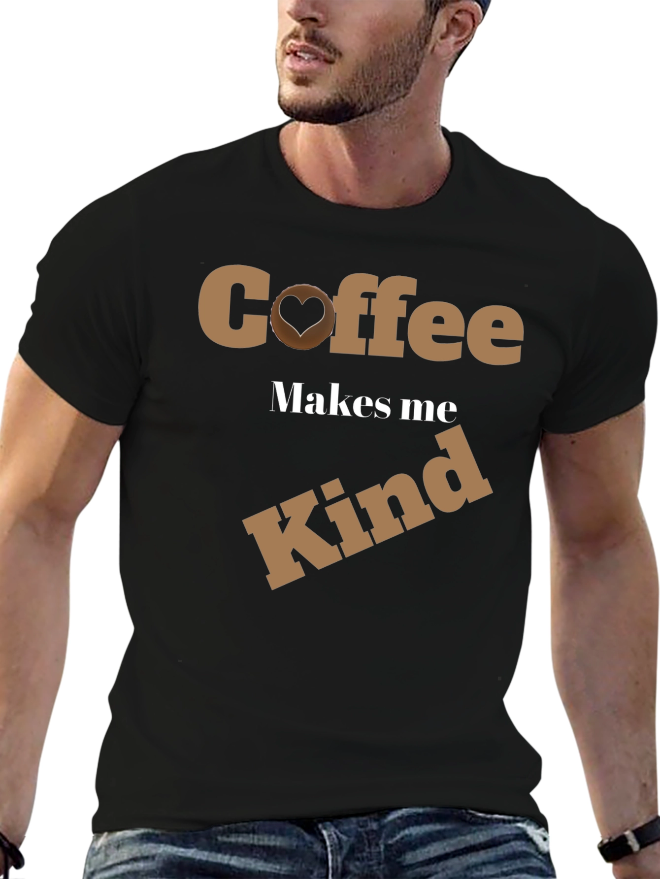 Black Coffee Makes Me Kind Graphic T-Shirt view 6
