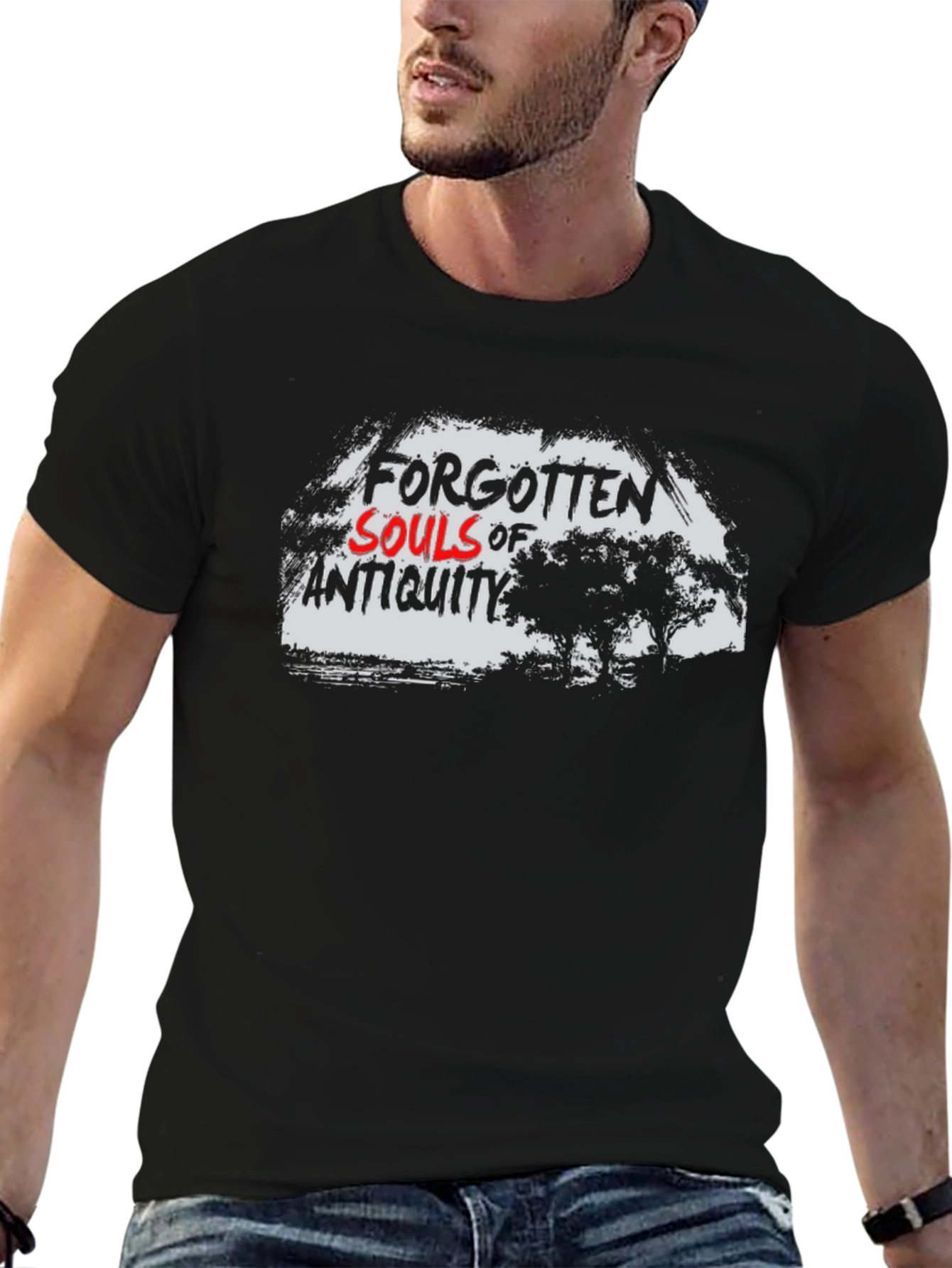 Black Forgotten Souls of Antiquity Black T-Shirt view 6