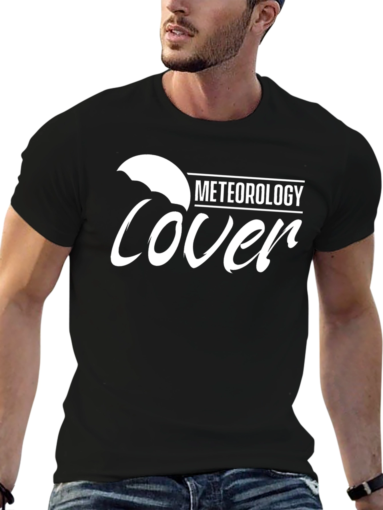Black Meteorology Lover Black T-Shirt view 6