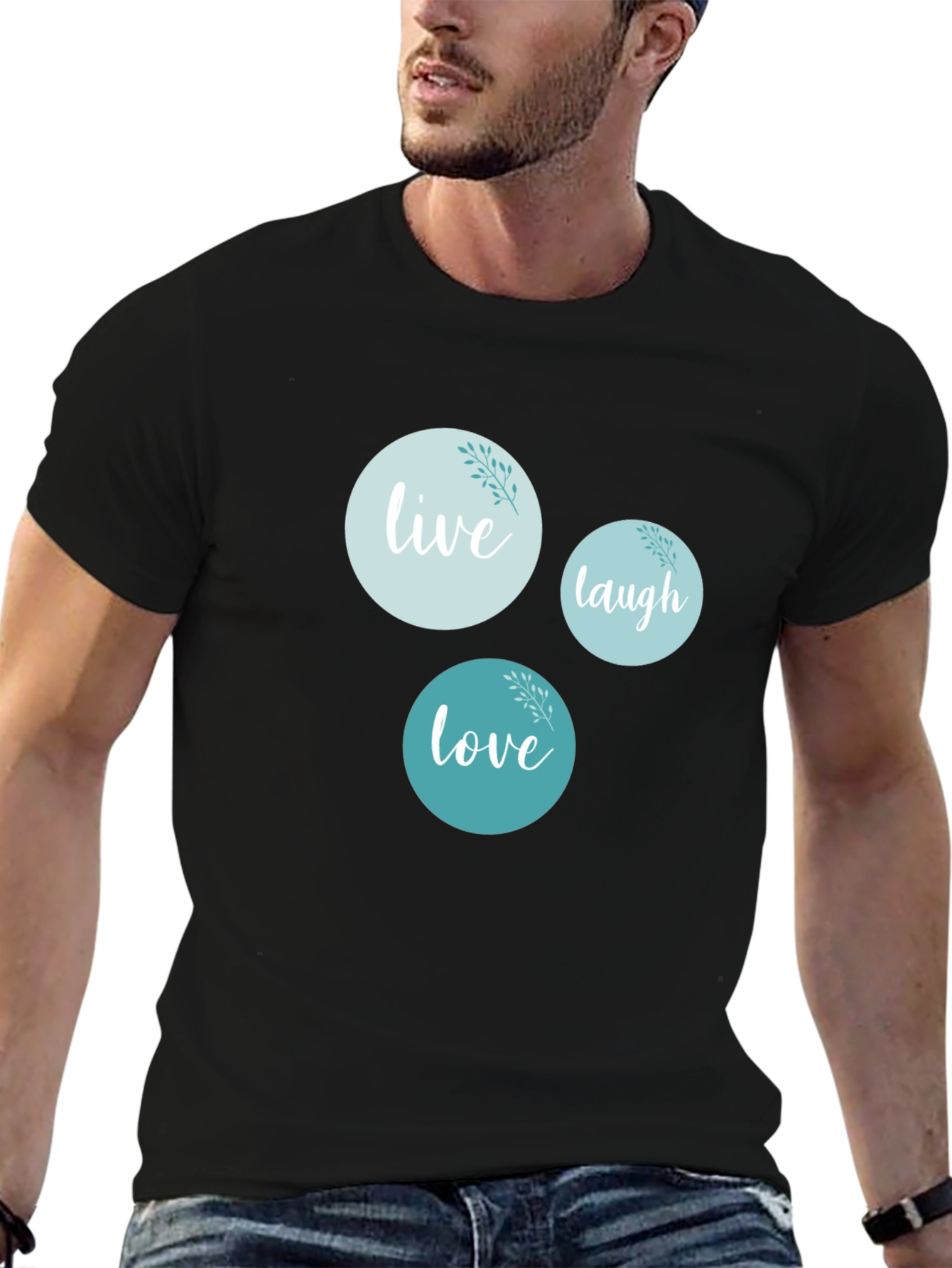 Black Live Laugh Love Graphic Tee - Stylish Comfort view 6