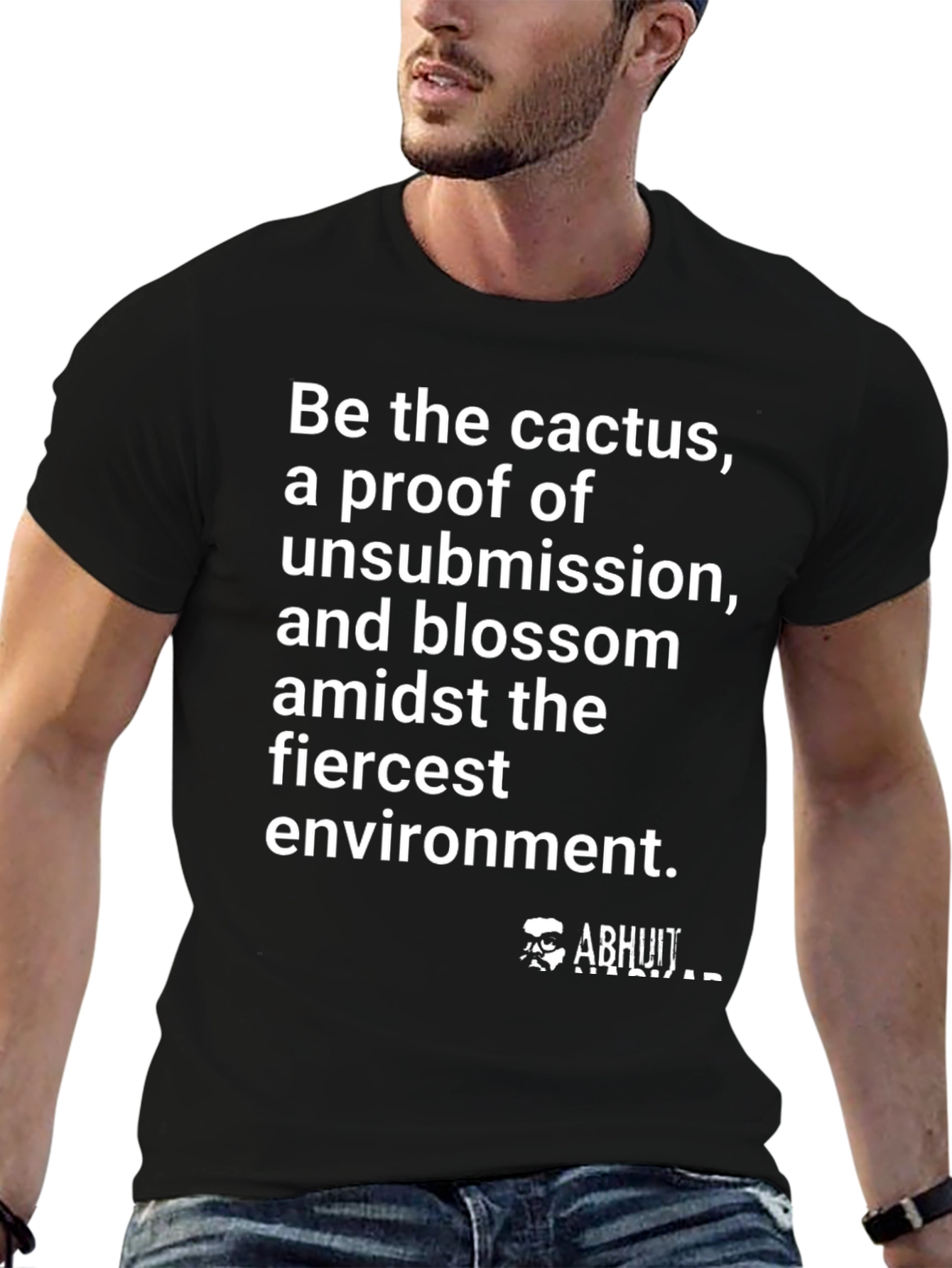 Black Cactus Blossom Graphic Tee - Fierce Environment view 6