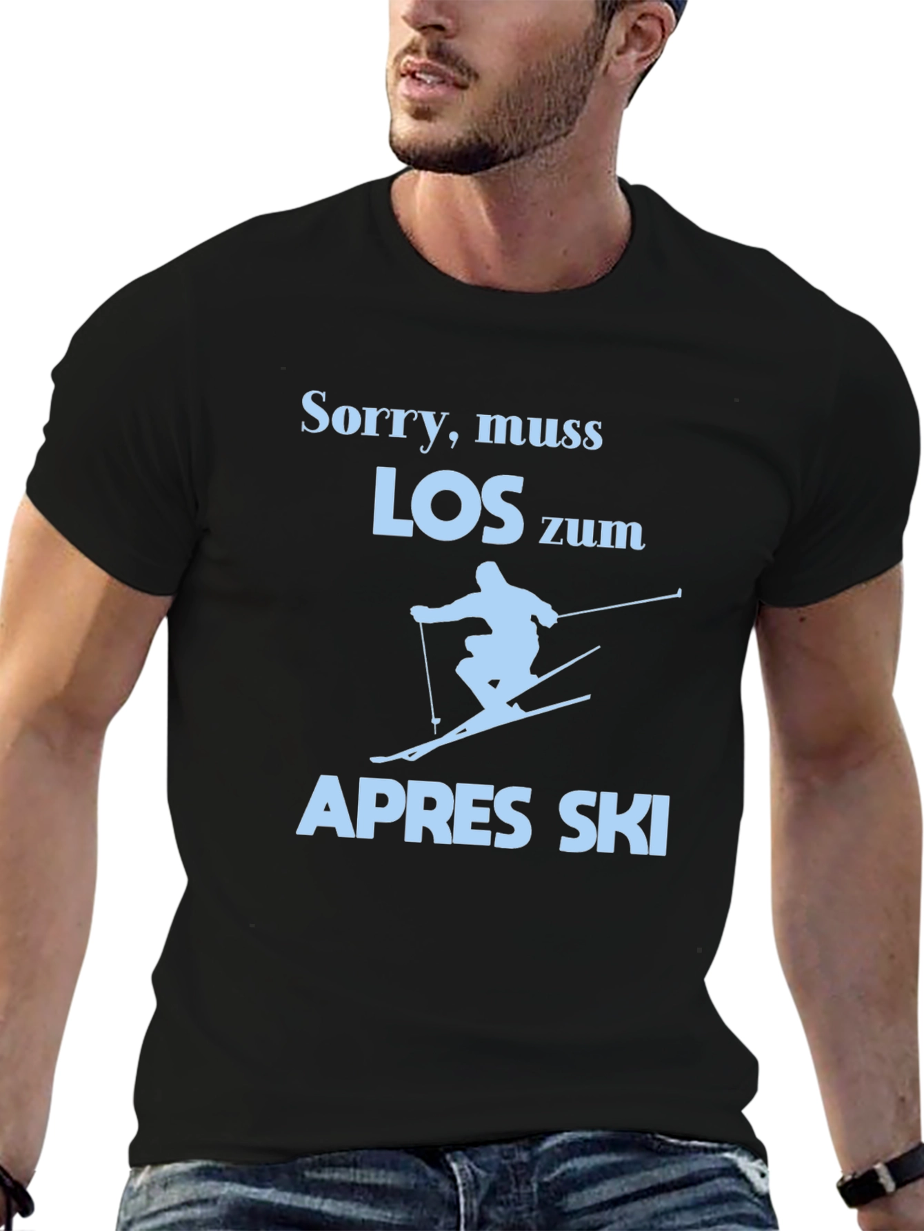 Black Sorry, Muss Los Zum Apres Ski T-Shirt view 6